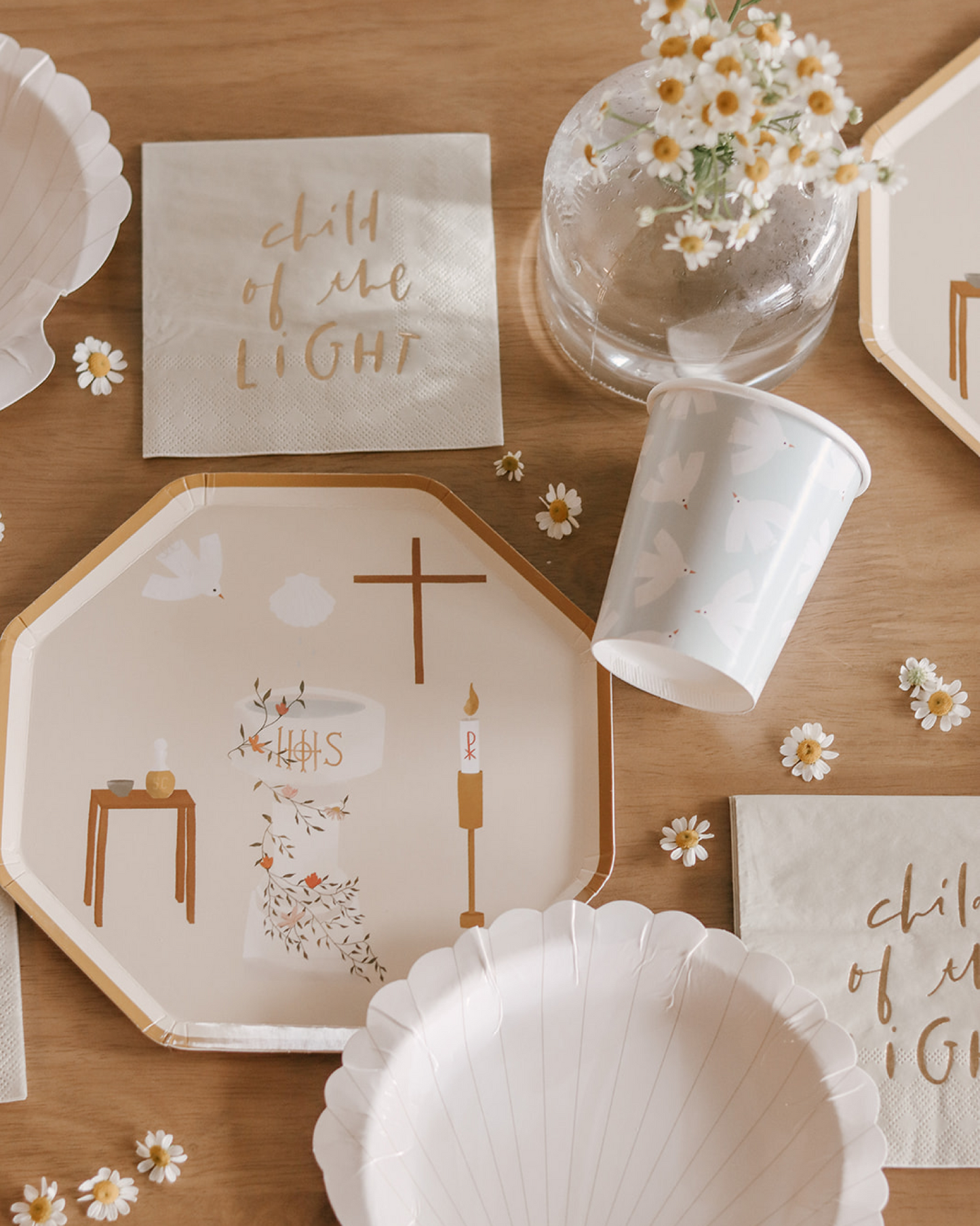 Baptism Luncheon Plates