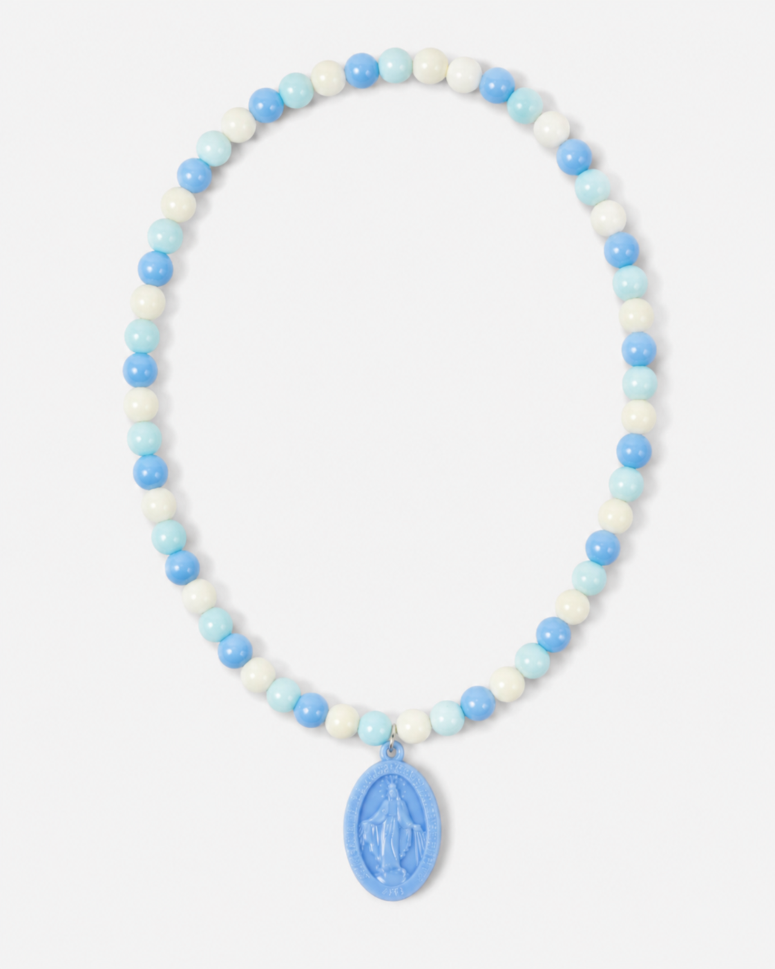 Blue Miraculous Medal Necklace for Girls