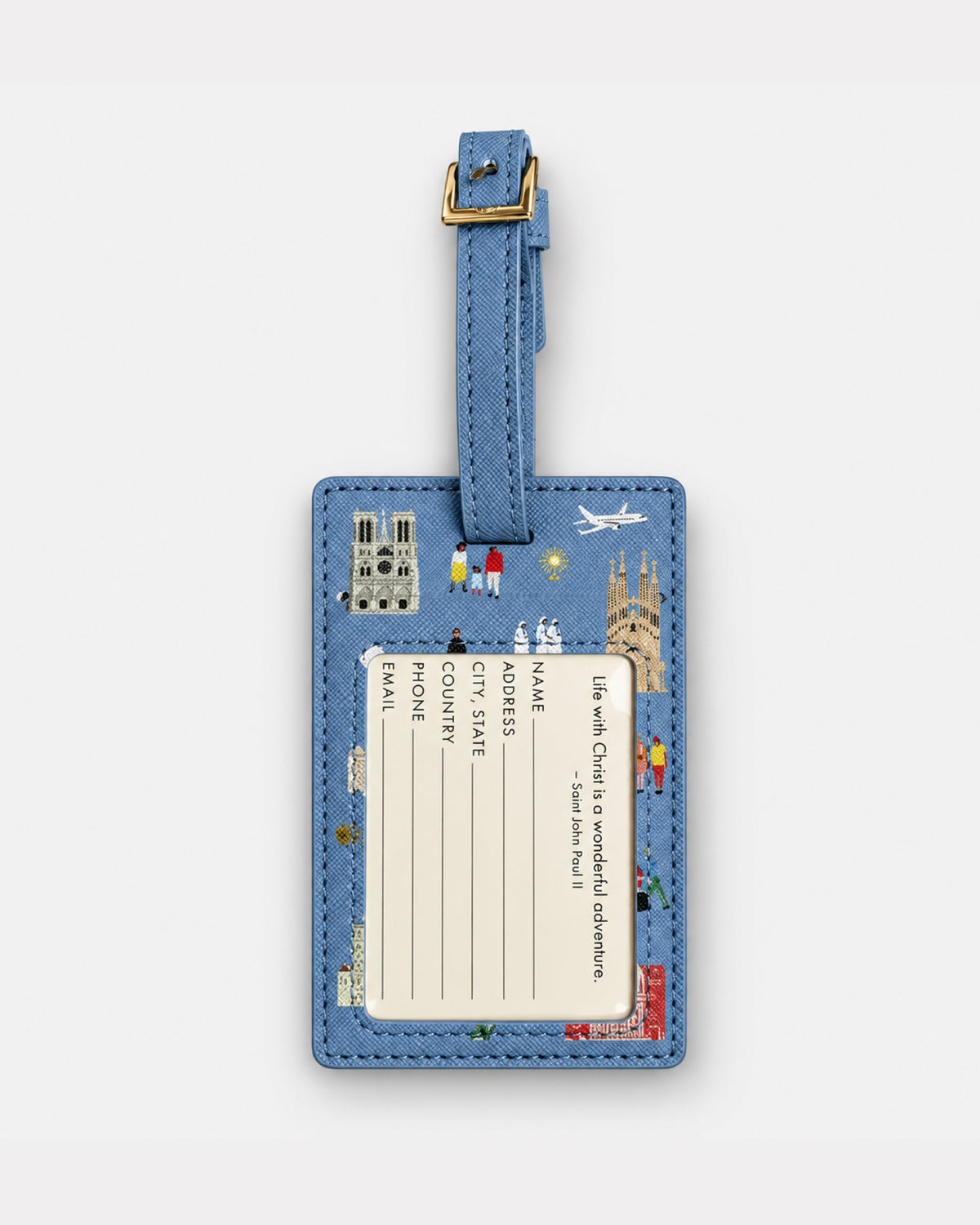 Catholic Pilgrim Luggage Tag