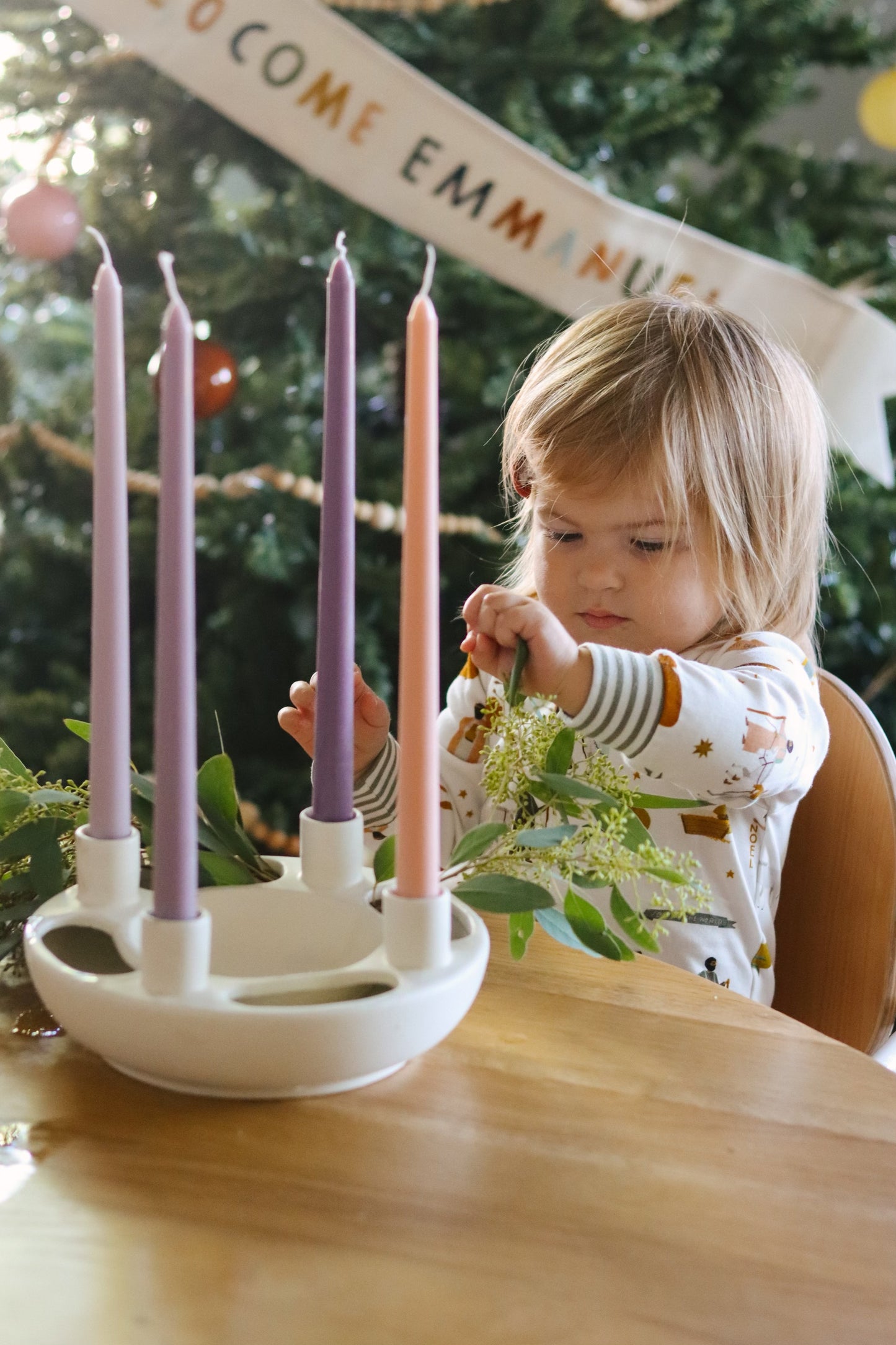 Muted Advent Candles