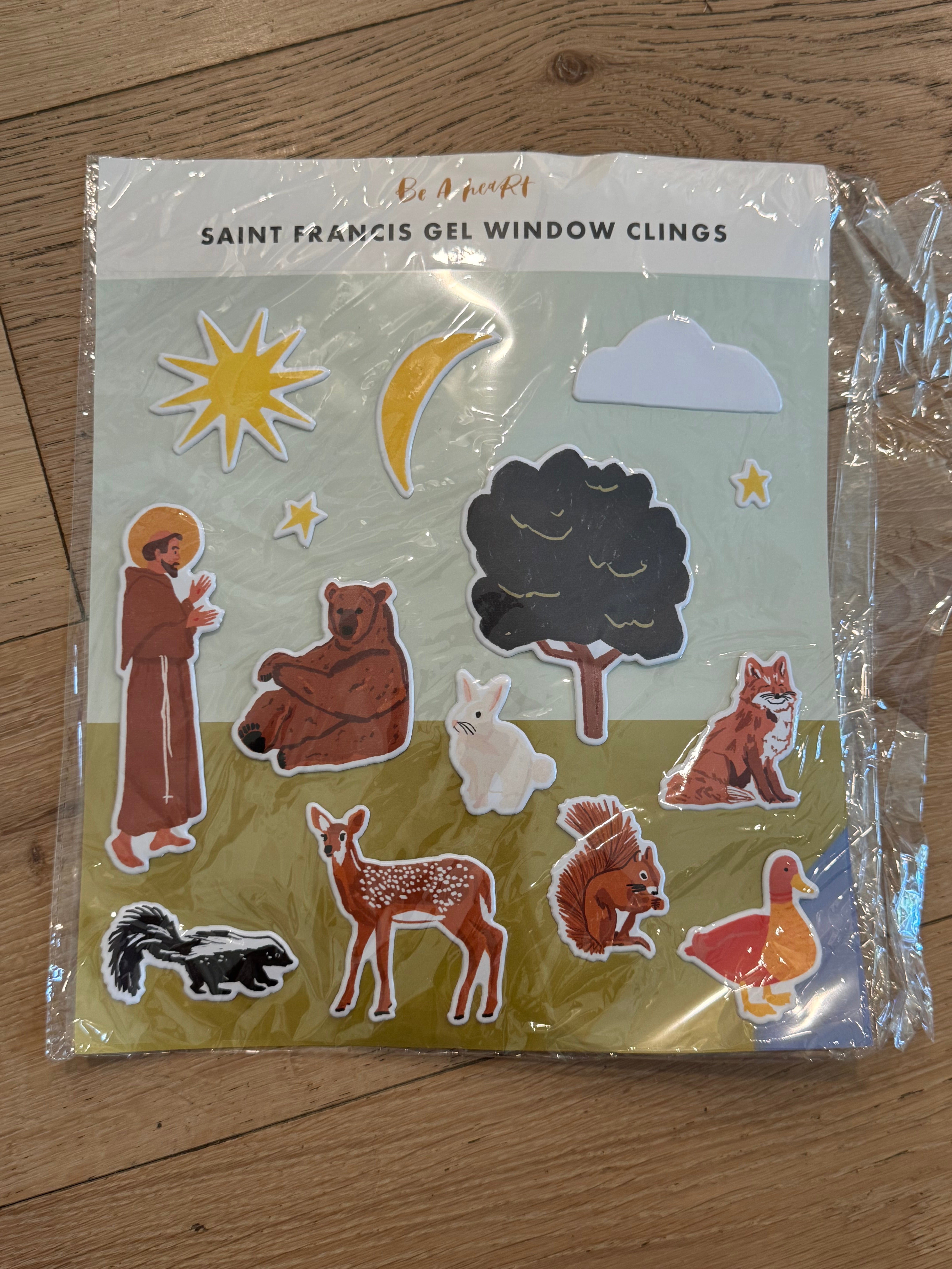 SAMPLE St. Francis Window Cling/ Puffy Stickers