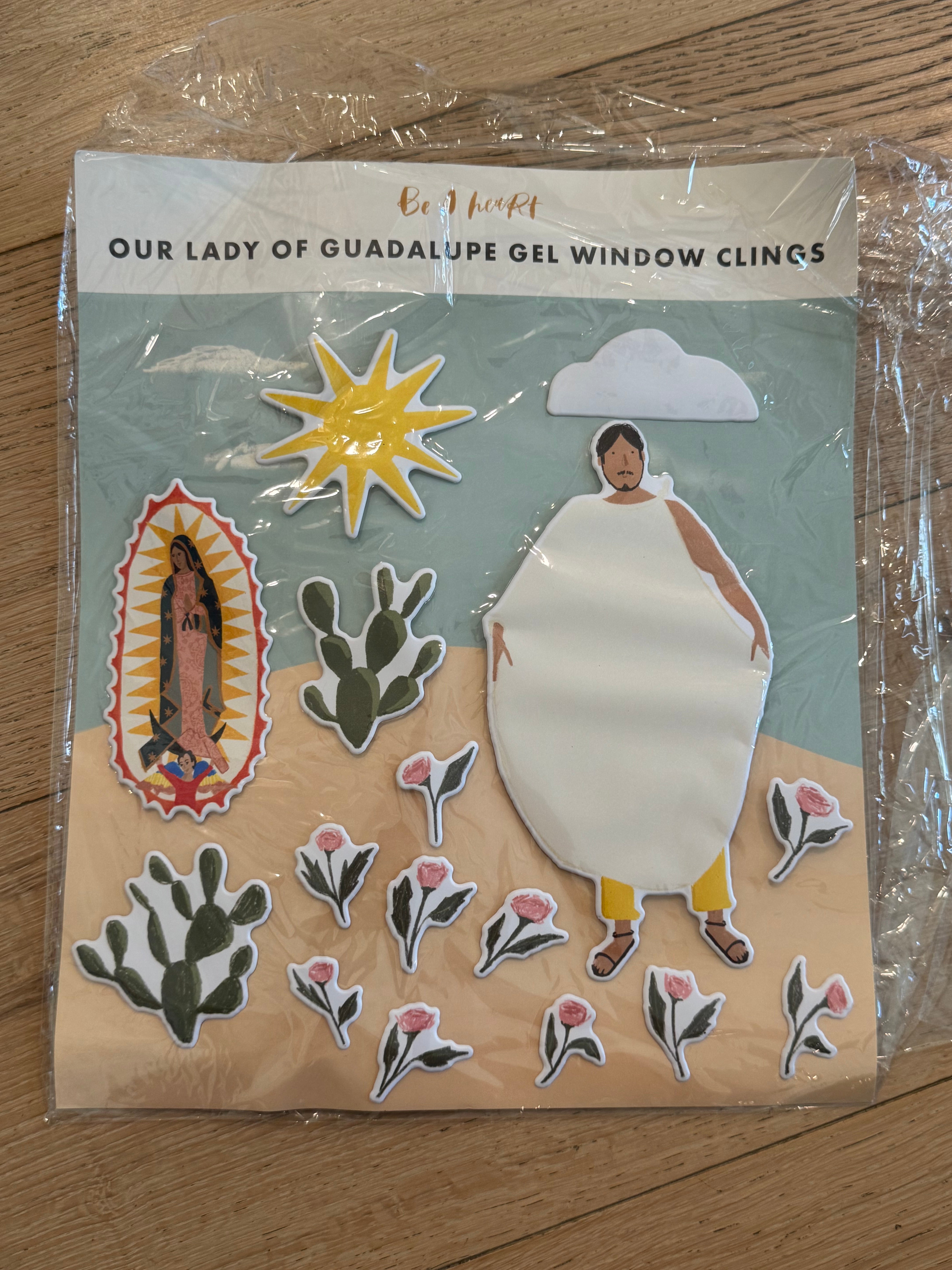 SAMPLE Our Lady of Guadalupe Window Cling/ Puffy Stickers