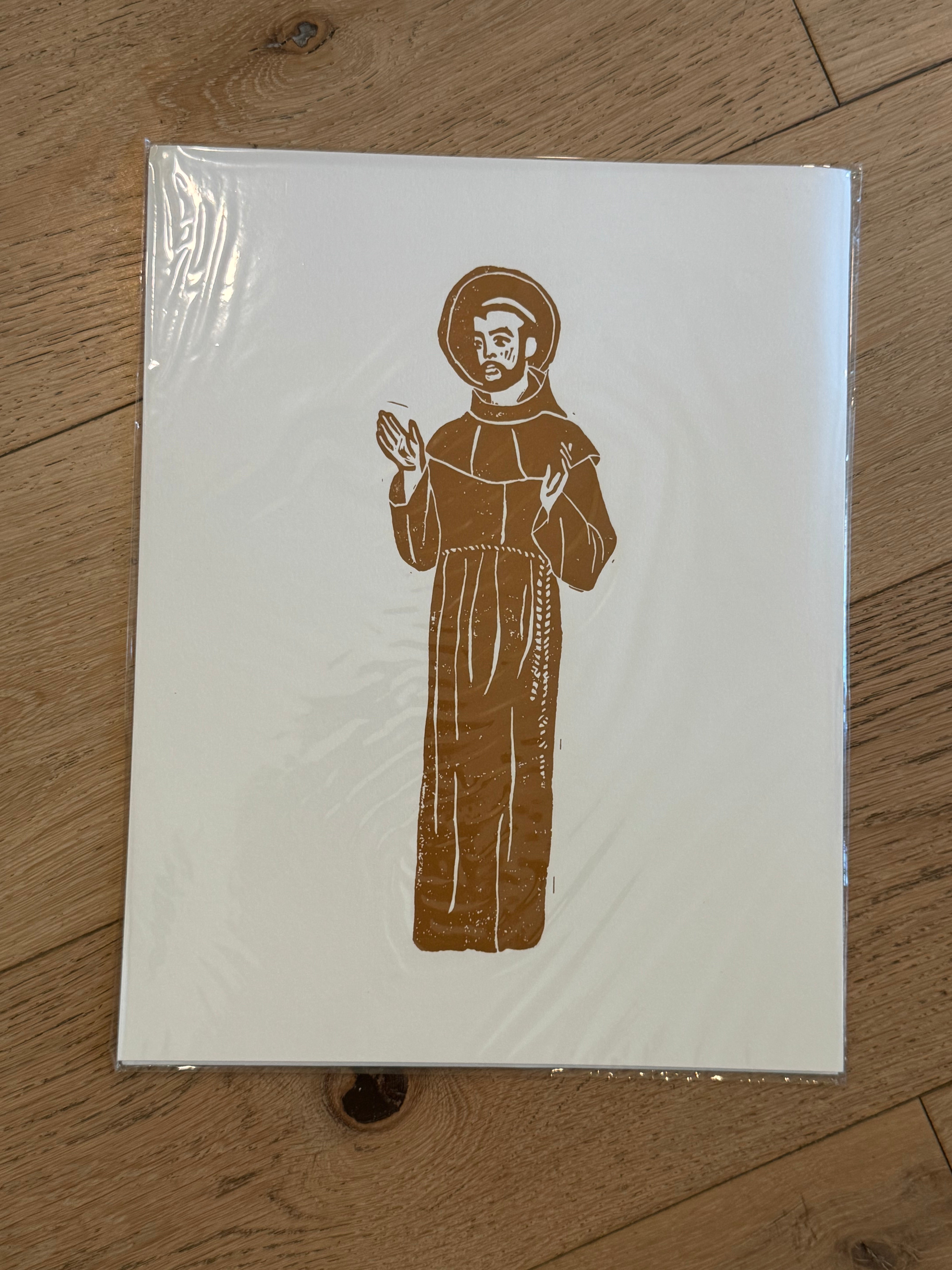 Saint Francis Letterpressed Print 11x14