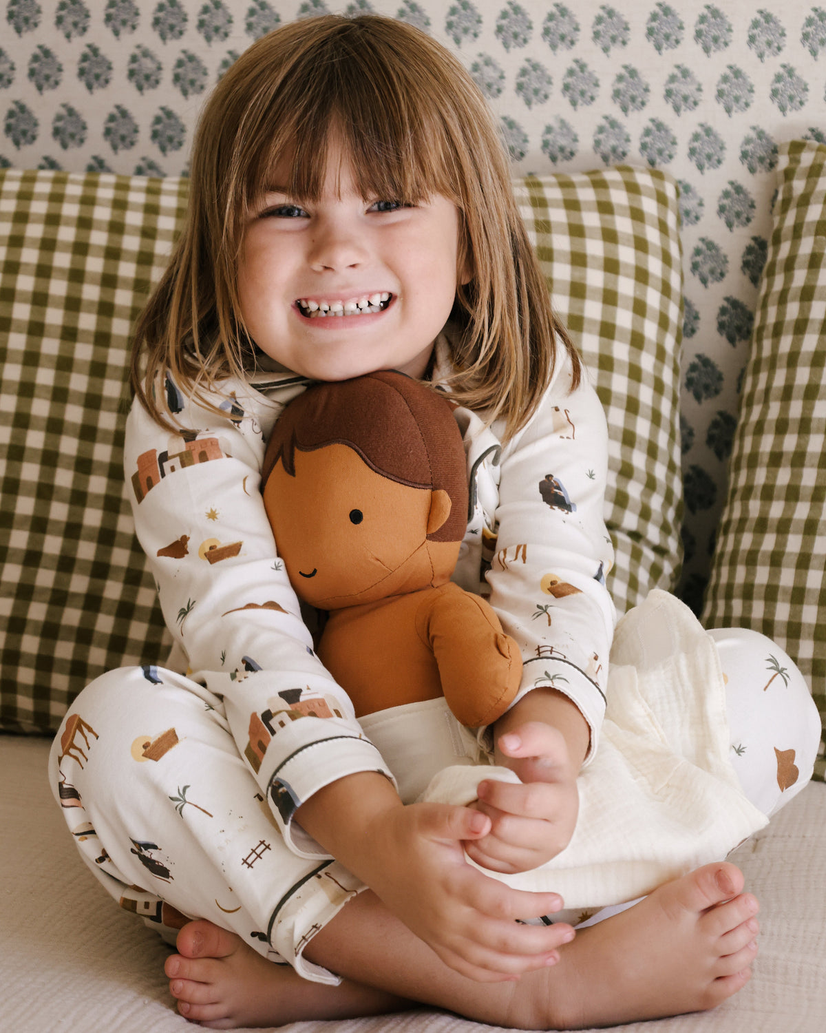 Nativity Christmas Button Down Pajamas