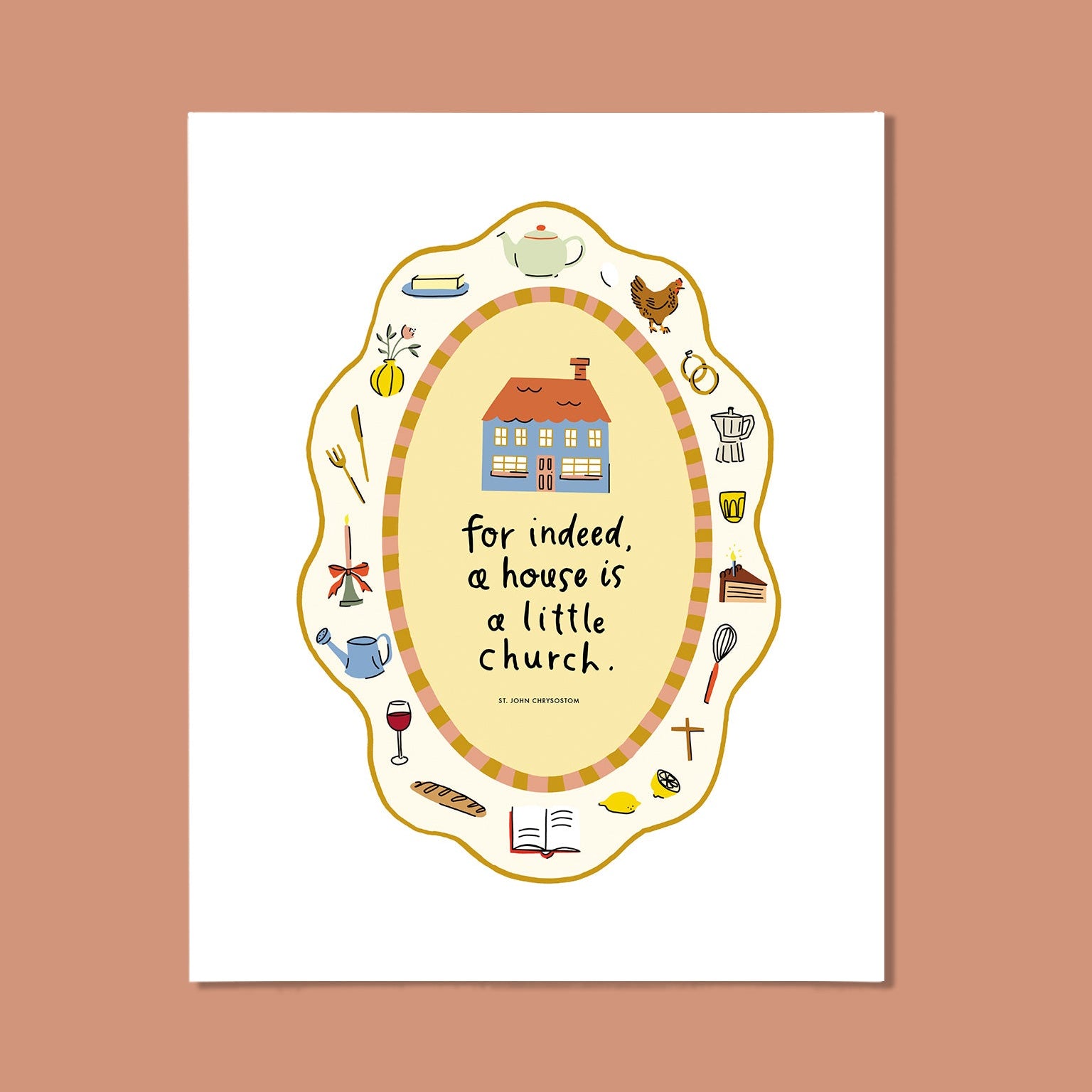 A House Is a Little Church 8x10 Christian Art Print