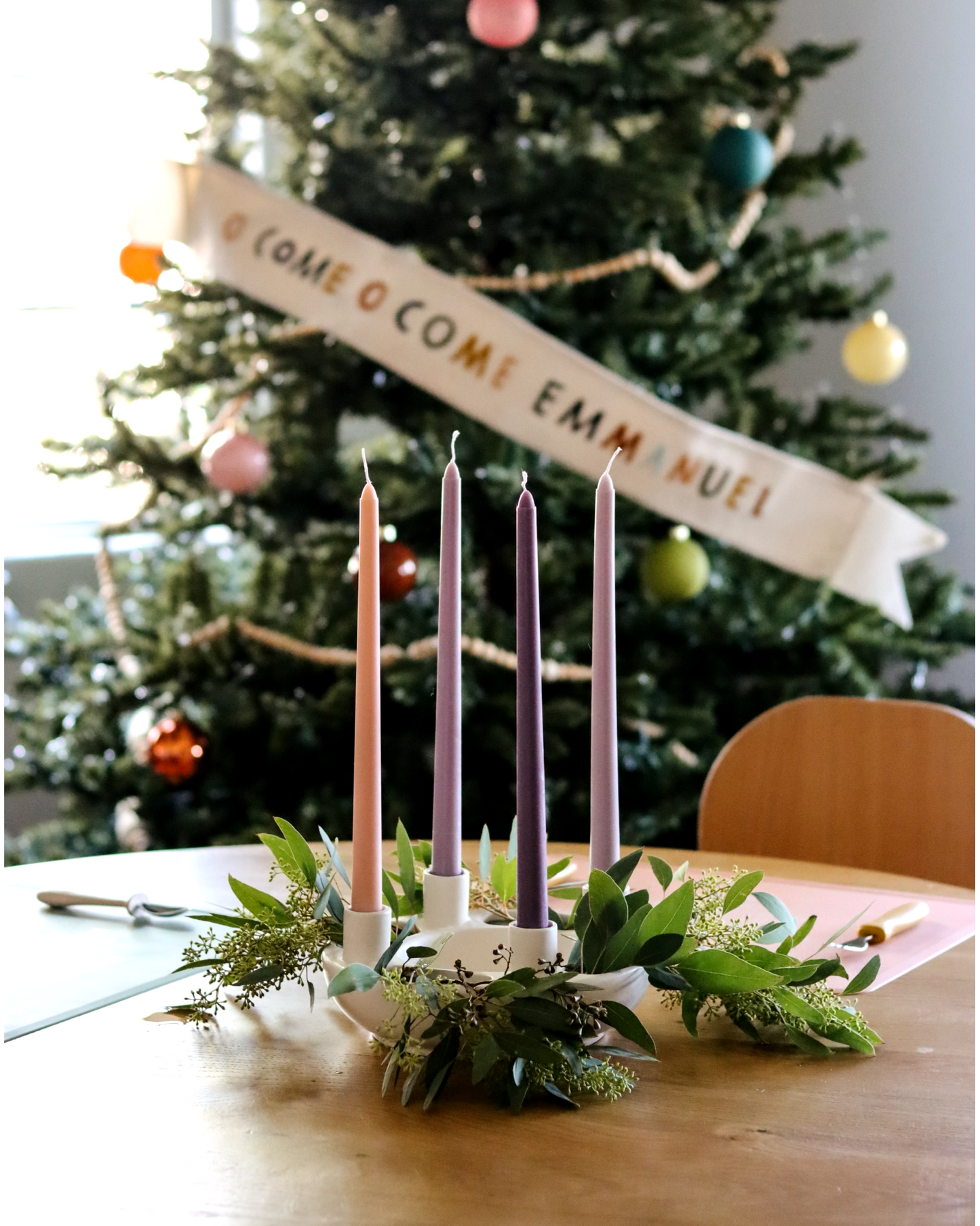 Modern Ceramic Advent Wreath