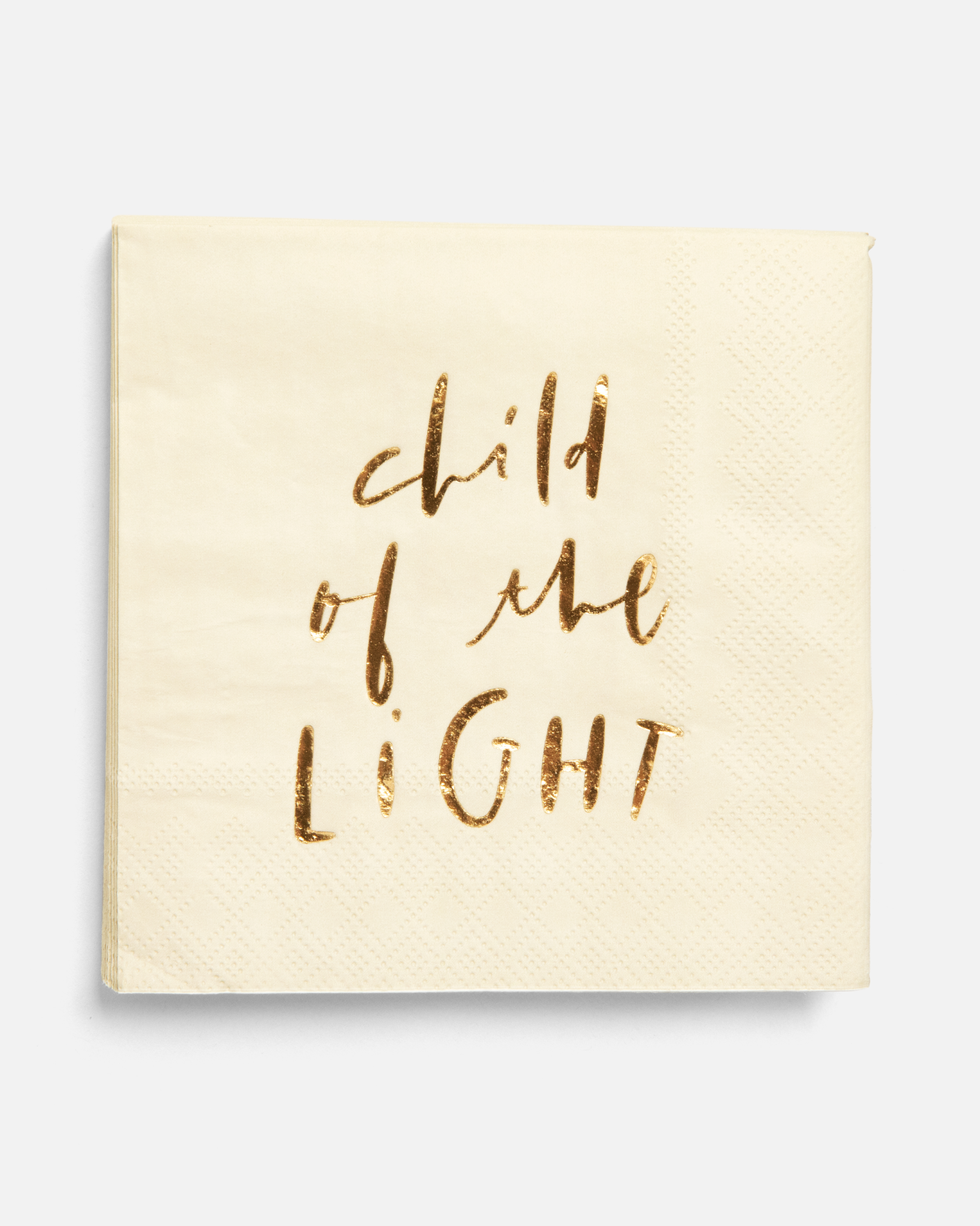 Baptism Child of the Light Cocktail Napkins, image size:1638x2048