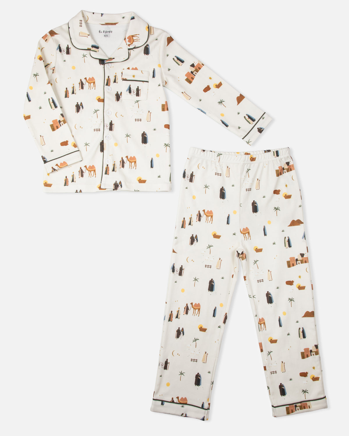 Nativity Christmas Button Down Pajamas