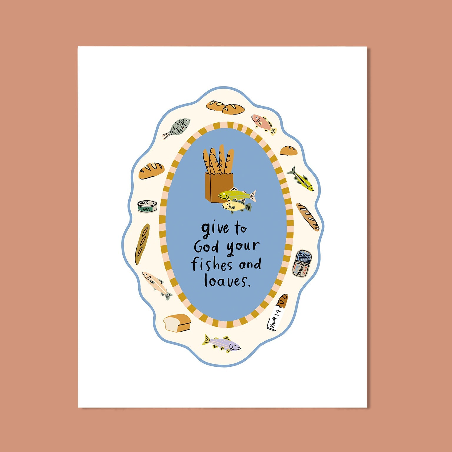 Fishes & Loaves 8x10 Christian Art Print