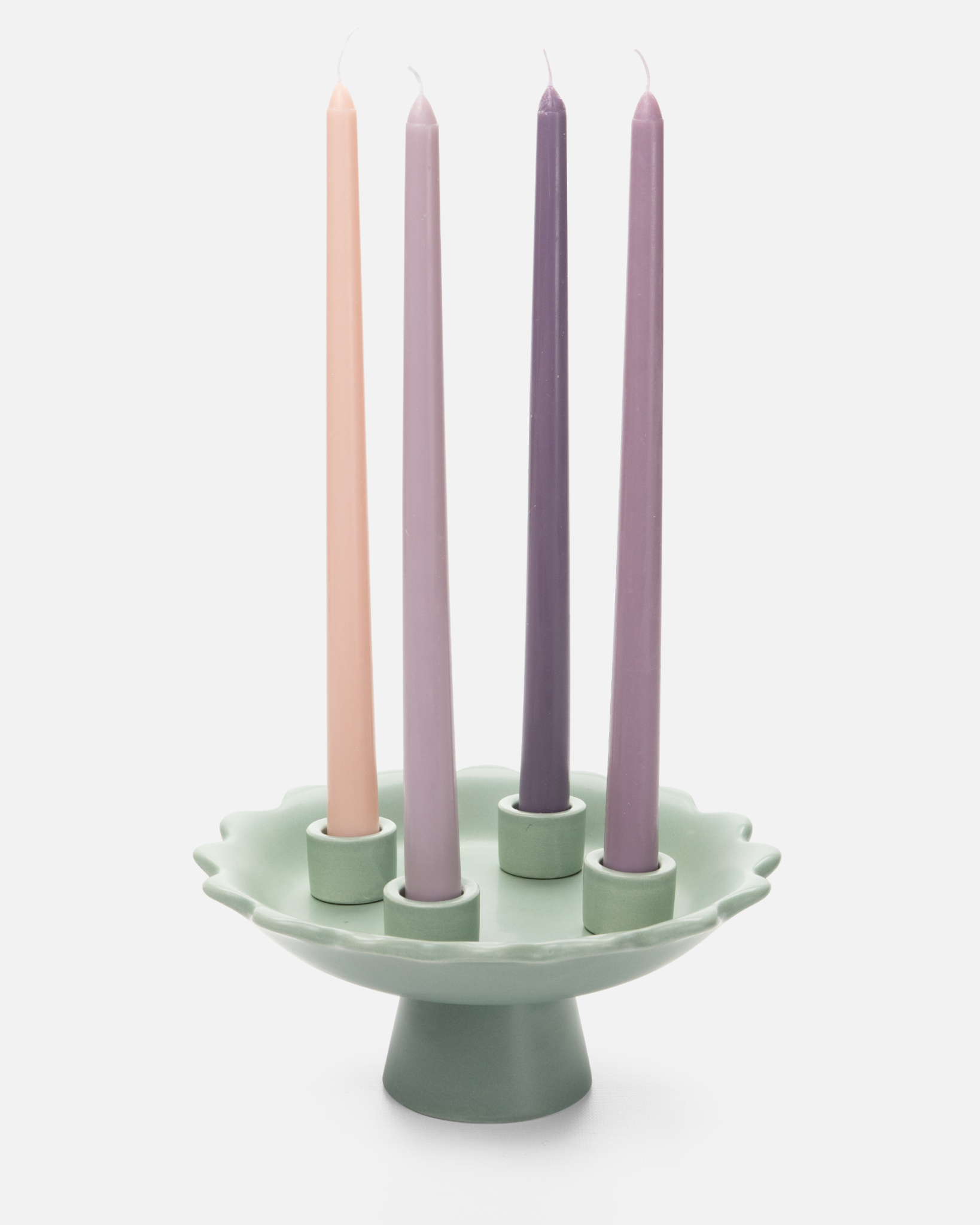 Sage Scalloped Advent Wreath