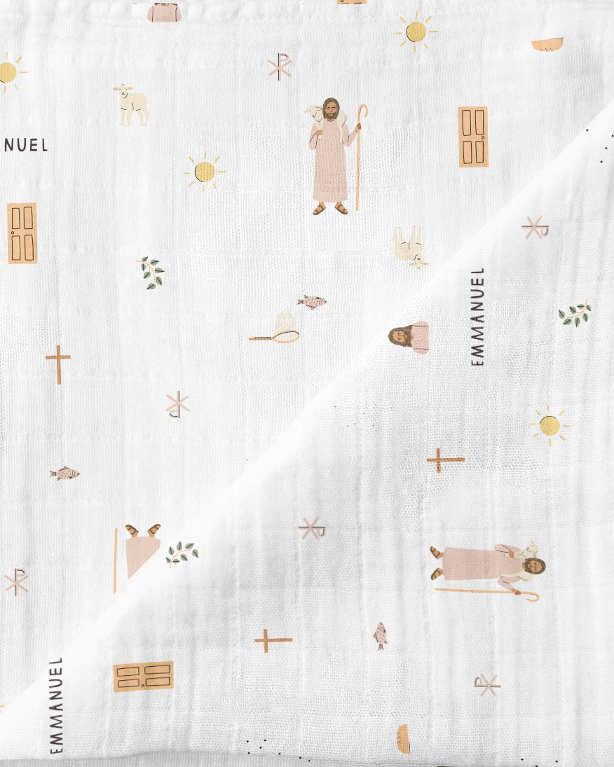 Catholic Muslin Swaddle Baby Blanket