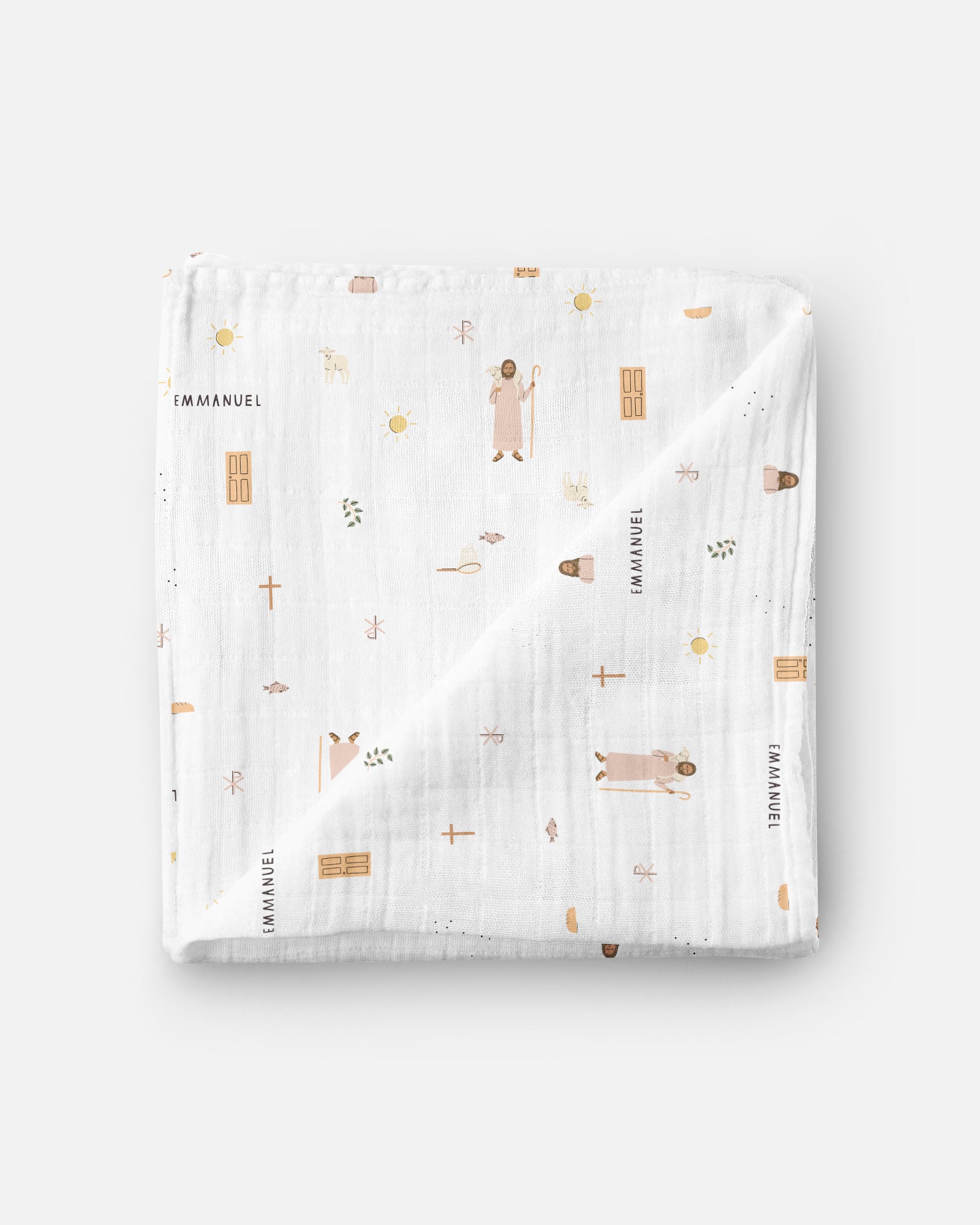 Catholic Muslin Swaddle Baby Blanket