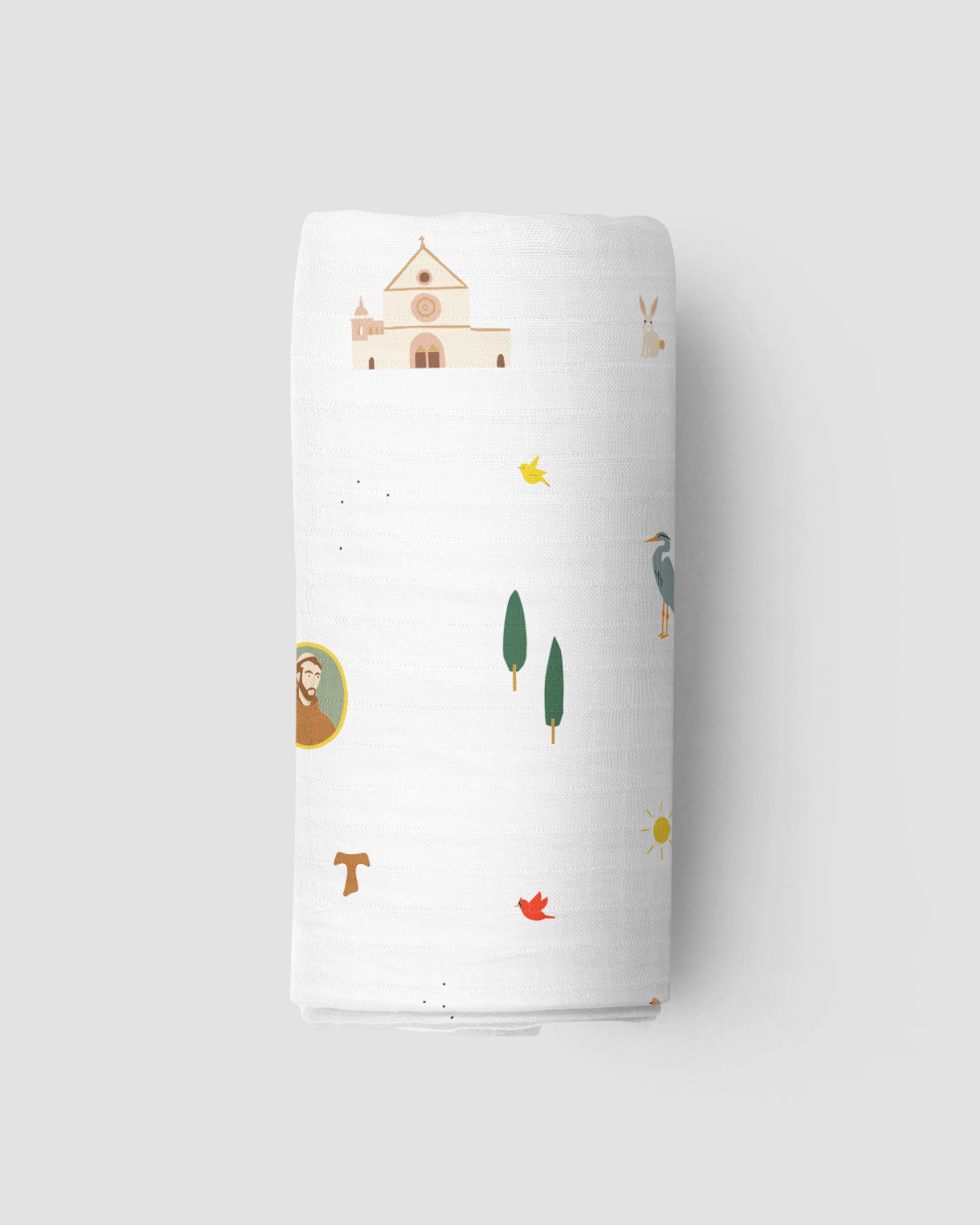 Catholic Muslin Swaddle Baby Blanket