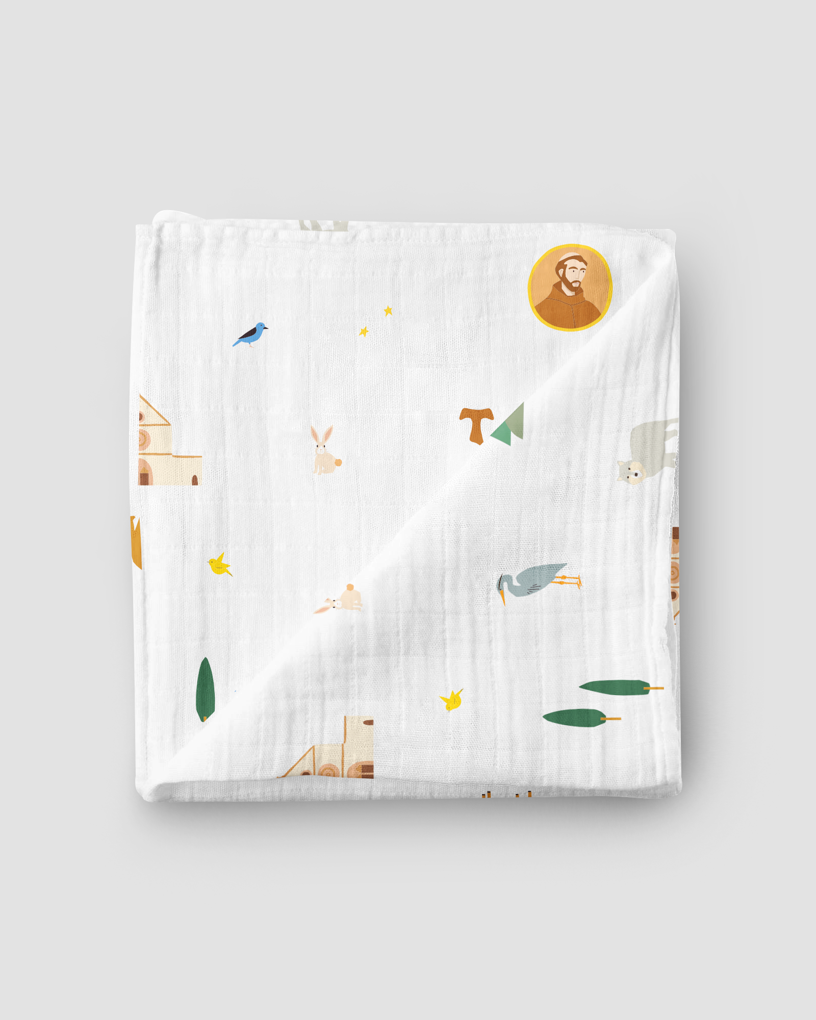 Catholic Muslin Swaddle Baby Blanket