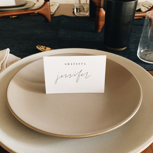 Free Downloadable Place Cards + Food Tents