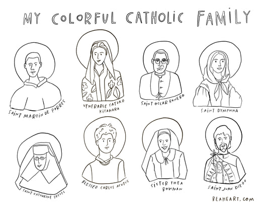 Be A Heart My Colorful Catholic Family Placemat