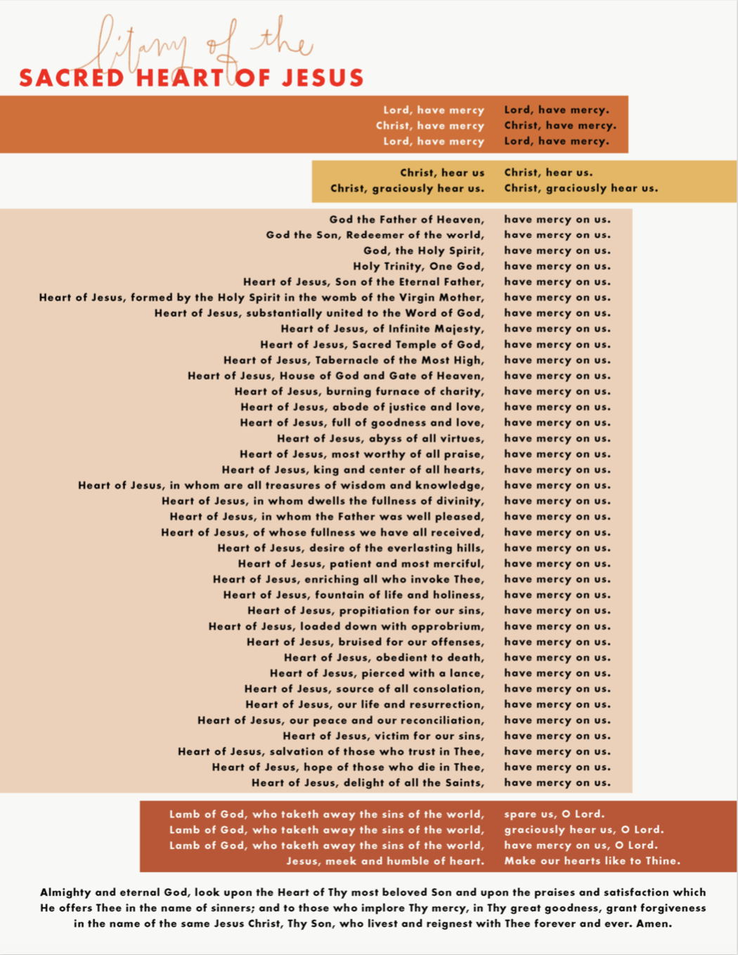 Litany of the Sacred Heart