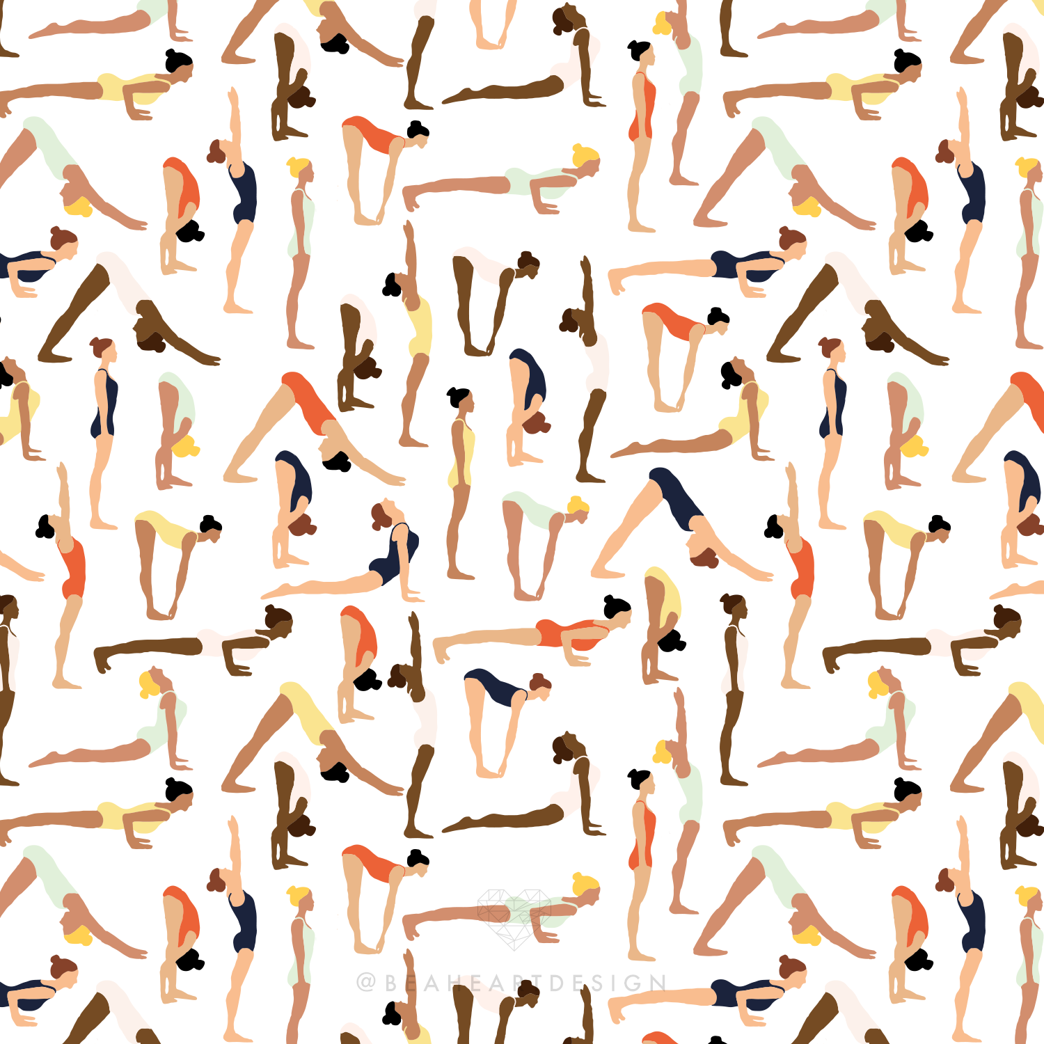 Yoga Ladies Vinyasa Pattern.