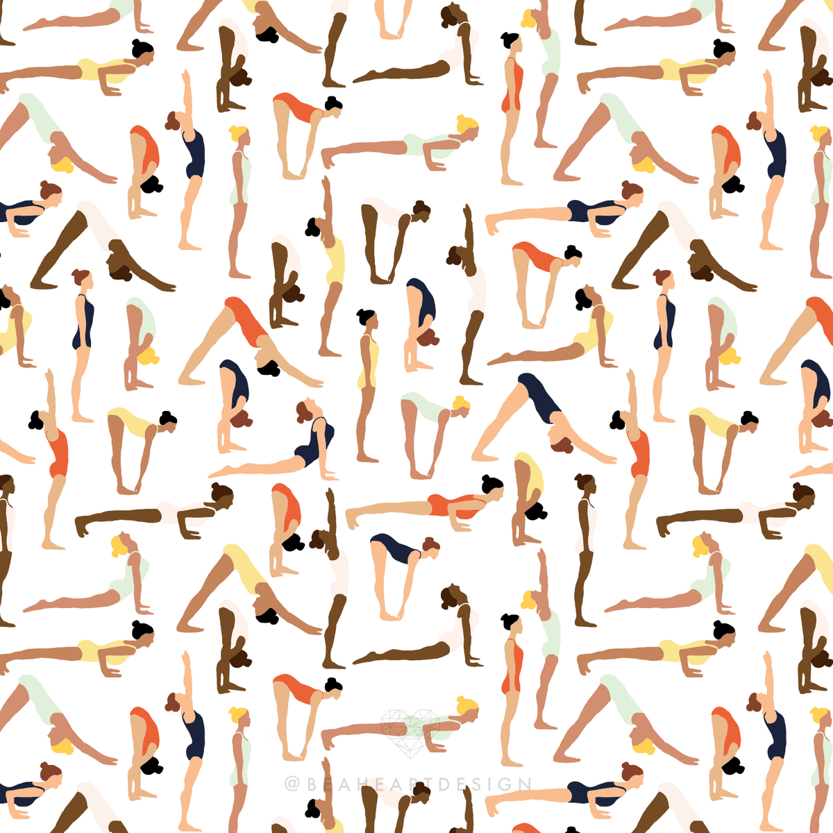Yoga Ladies Vinyasa Pattern.
