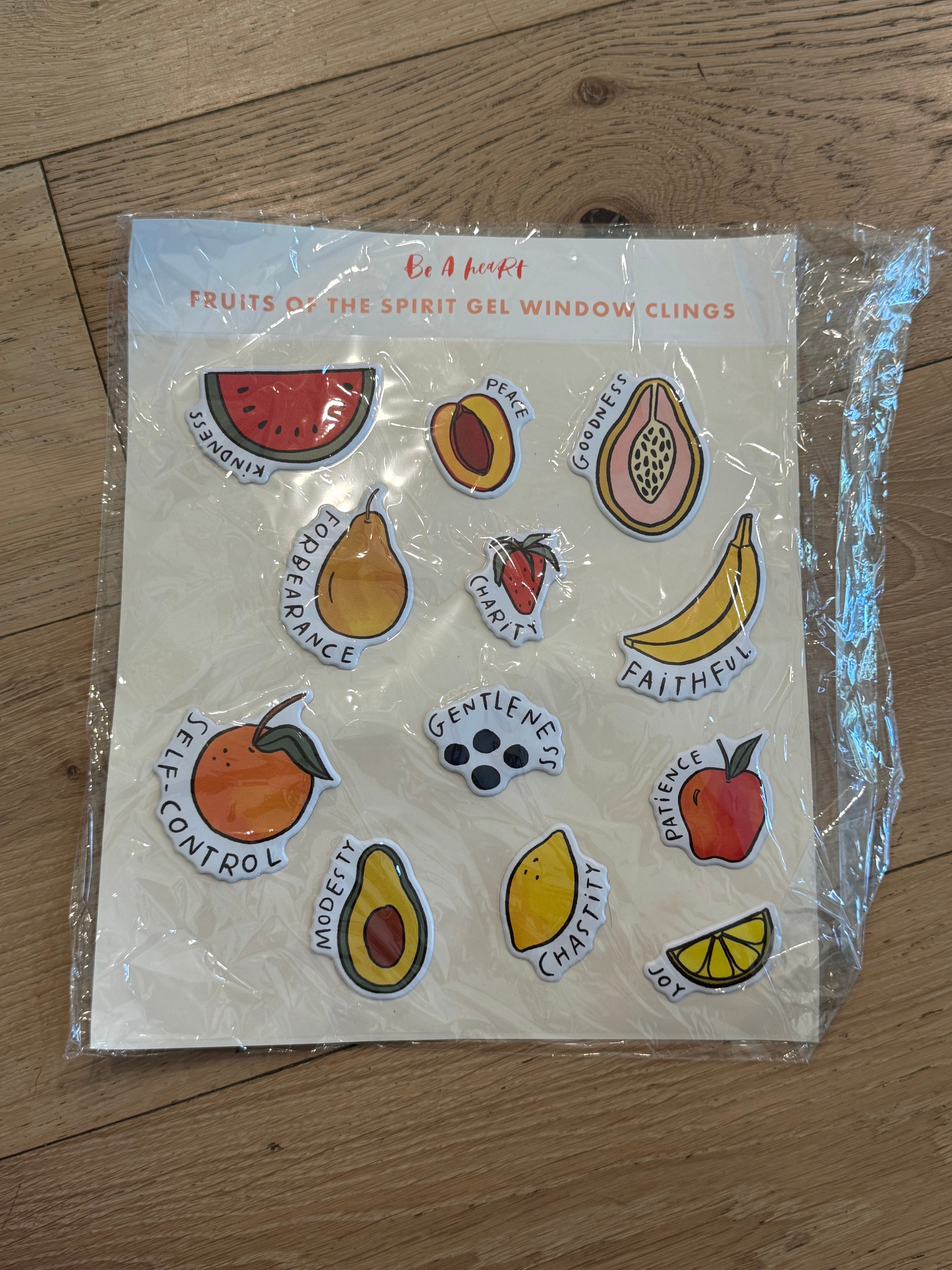 SAMPLE Fruit of the Spirit Window Cling/ Puffy Stickers