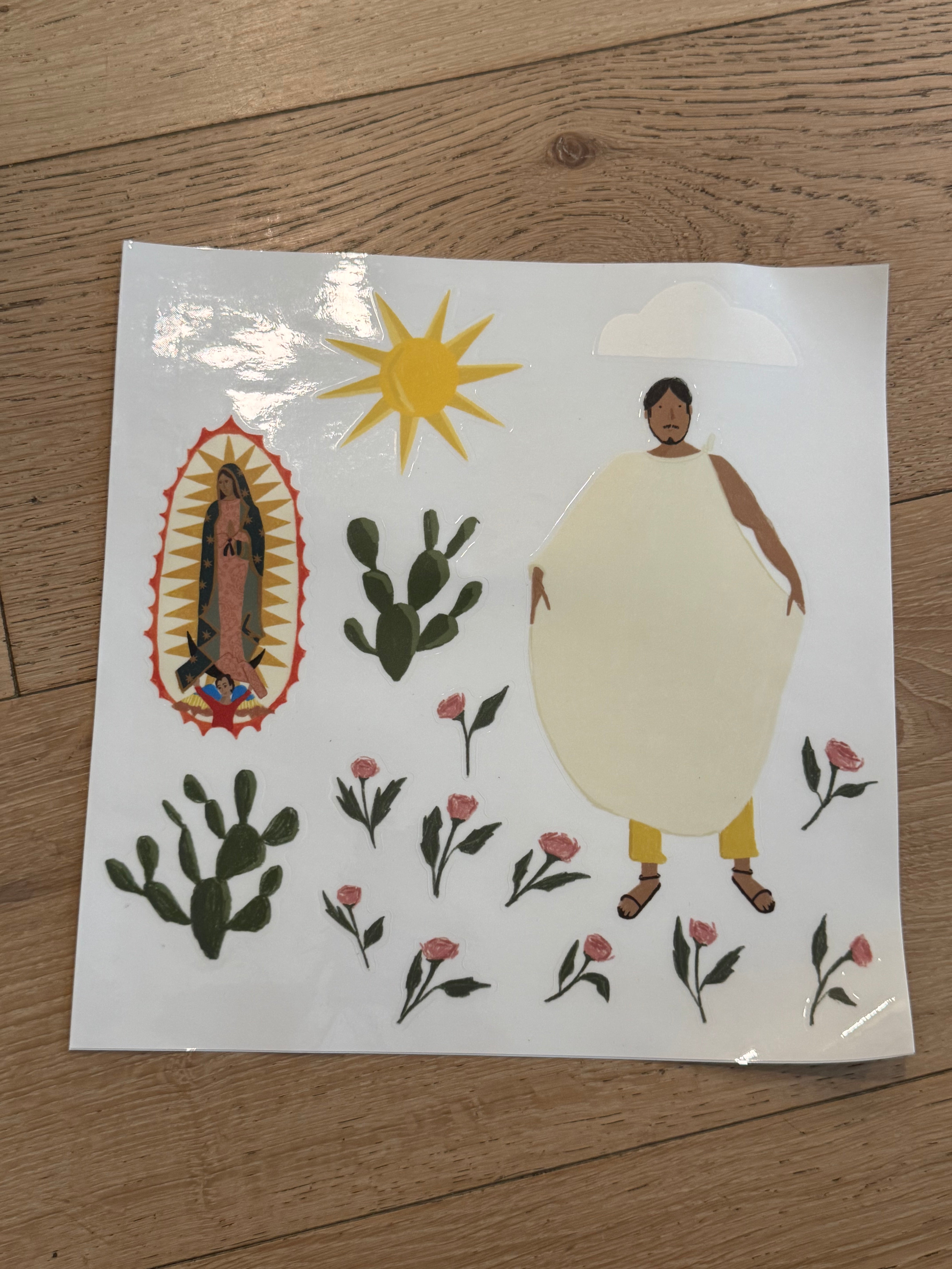 SAMPLE Our Lady of Guadalupe Window Clings