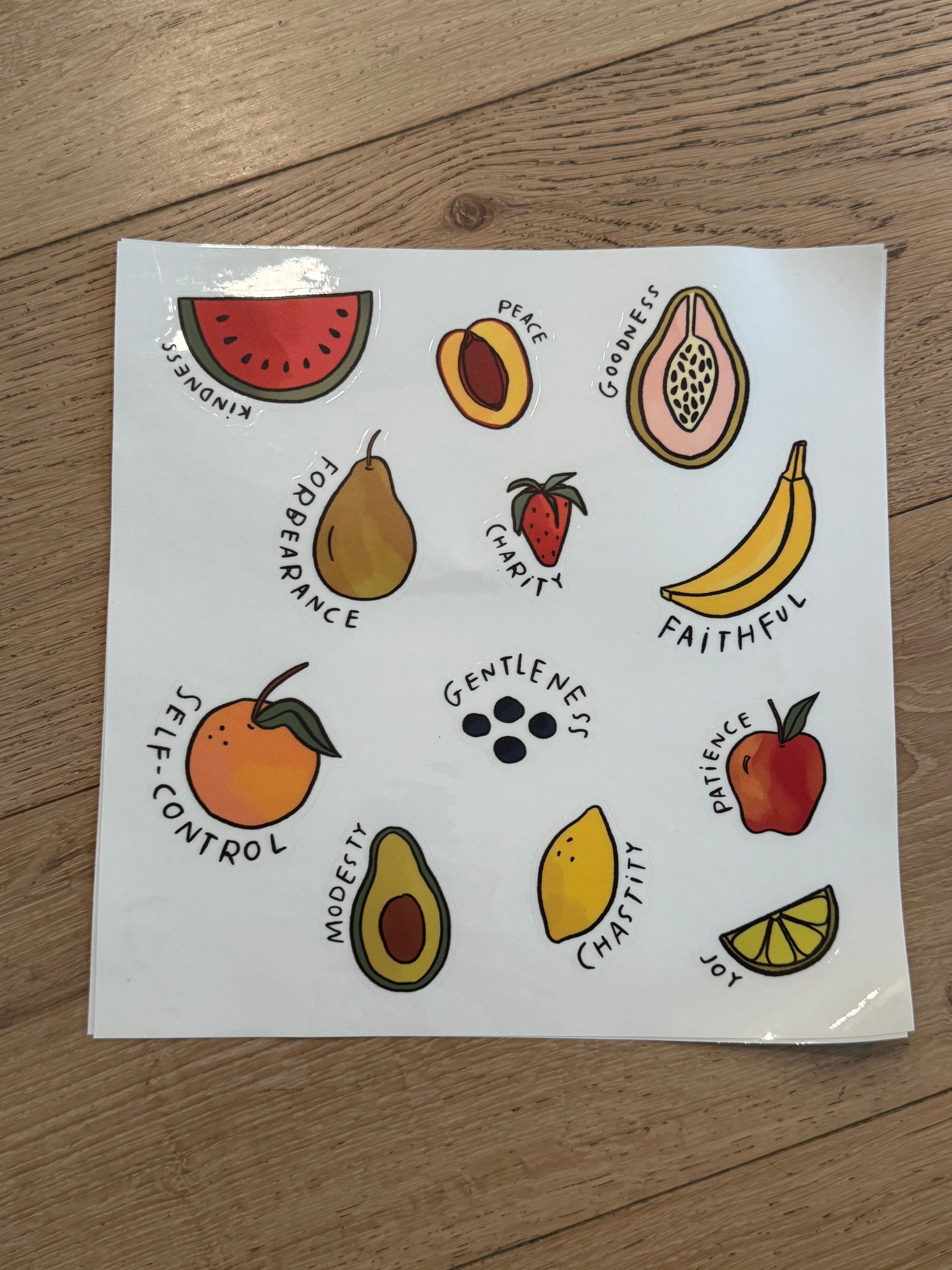 SAMPLE Fruit of the Spirit Window Clings