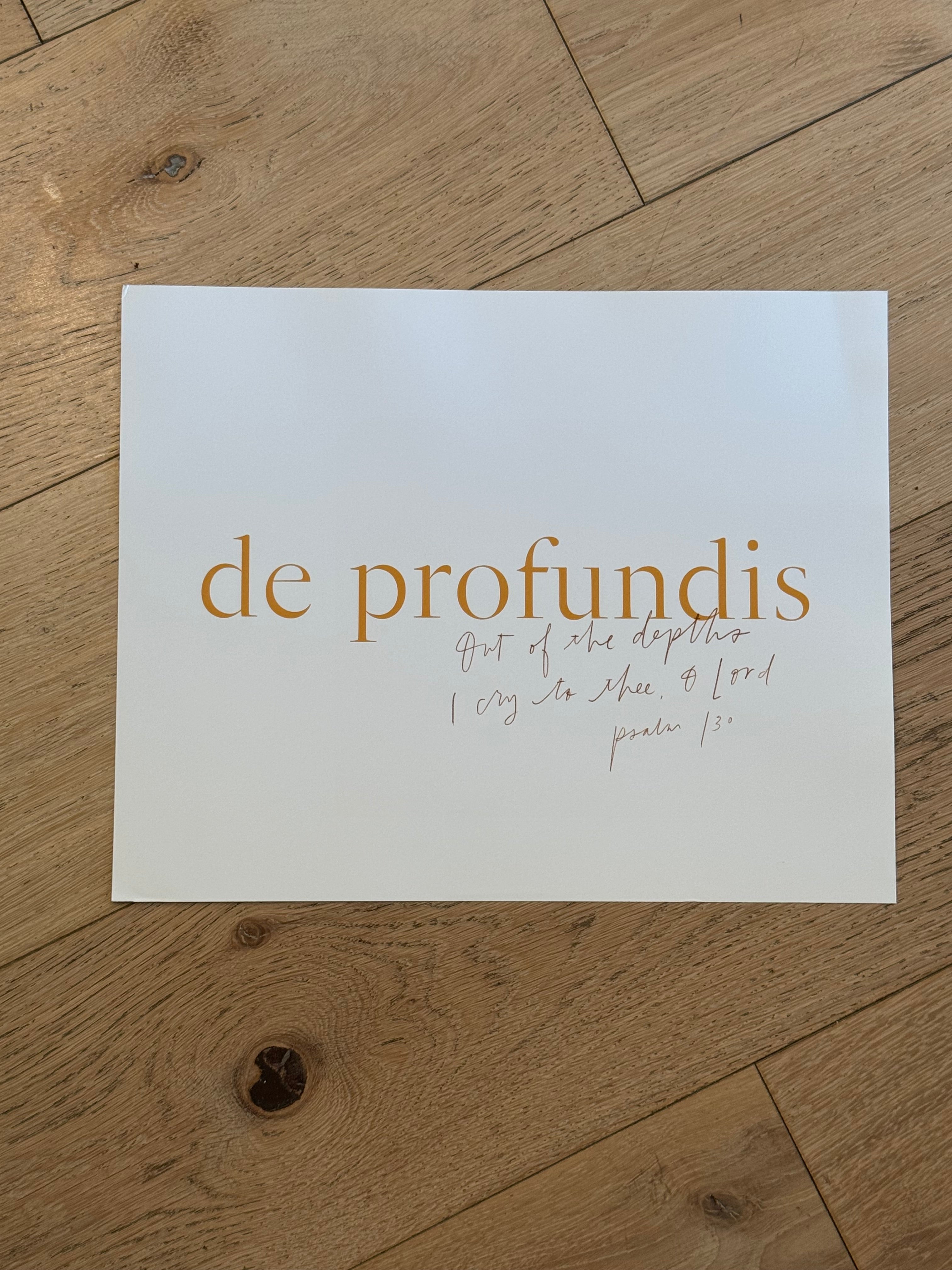 De Profundis 11x14 Print