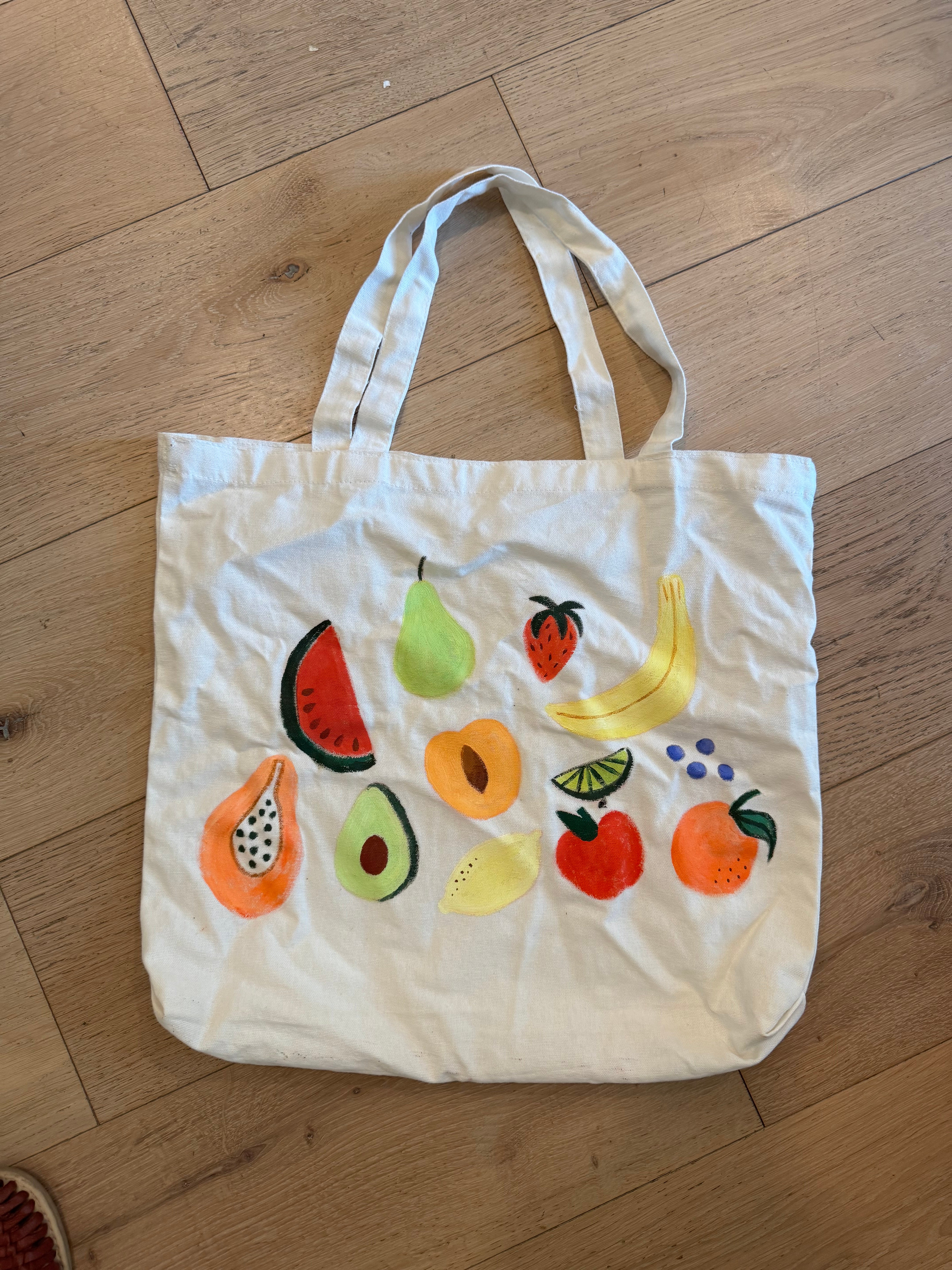 Hand Painted Fruit of the Spirit Tote Bag from Living the Seasons