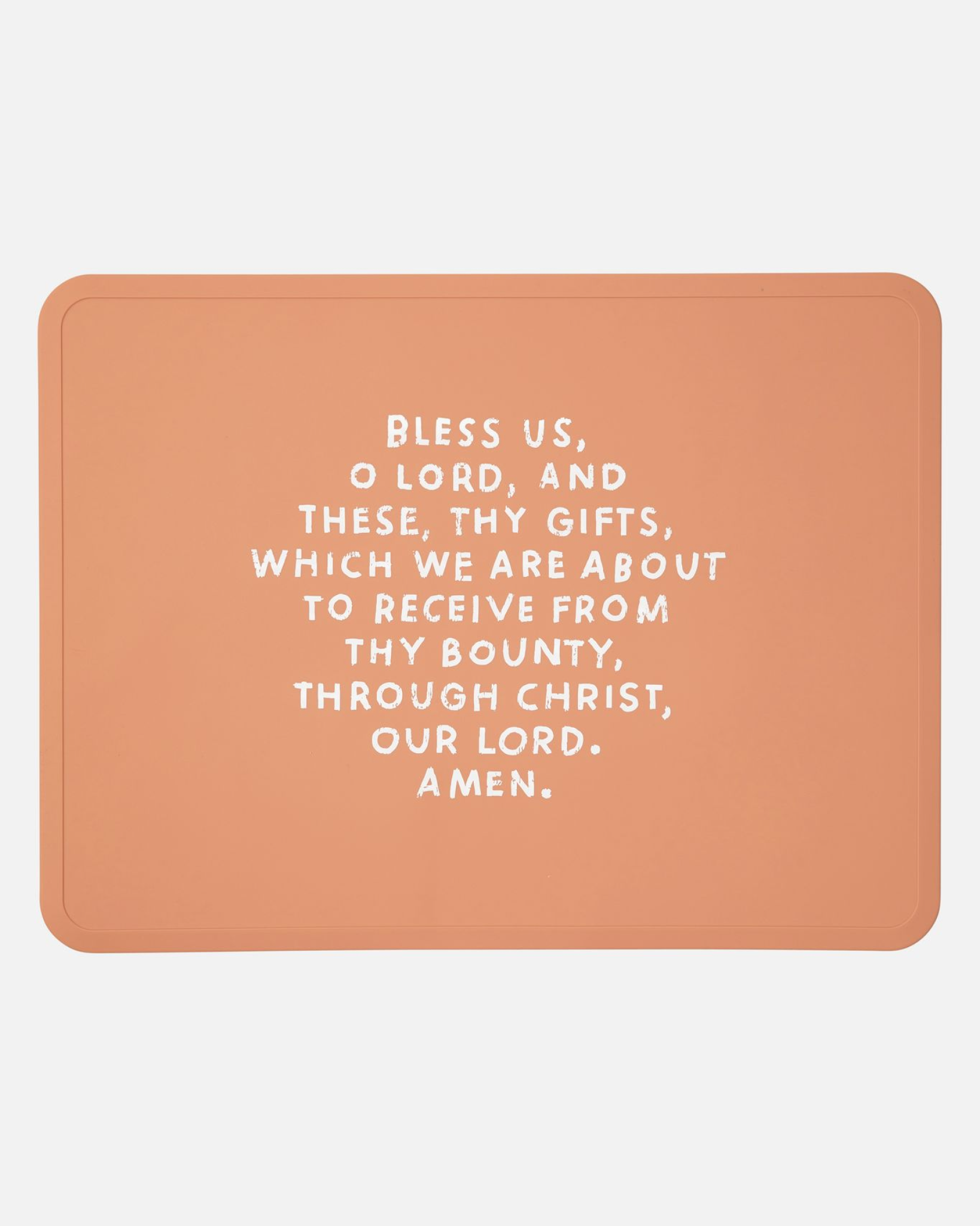 Meal Blessing Silicone Placemat  Muted Pink