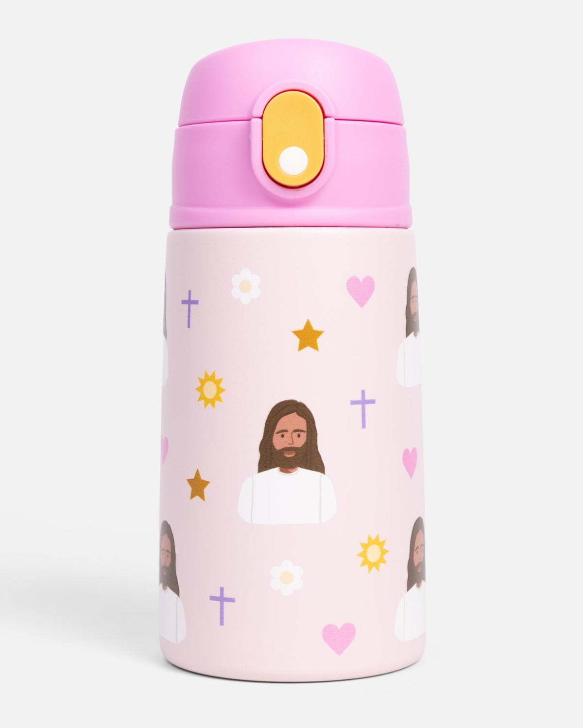 Pink Jesus Water Bottle Be A heart