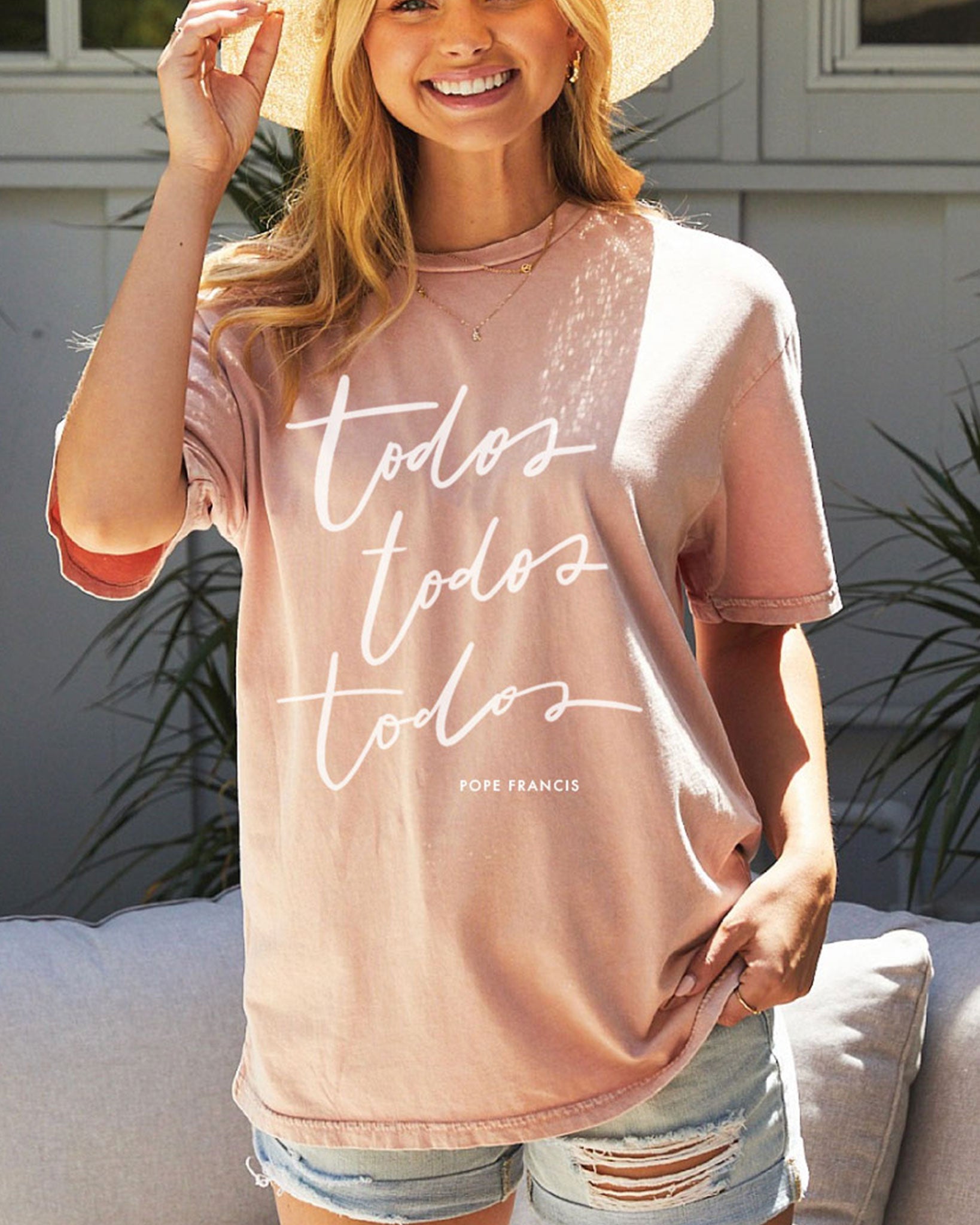 Blush Todos, Todos, Todos Oversized Adult TShirt (PREORDER)