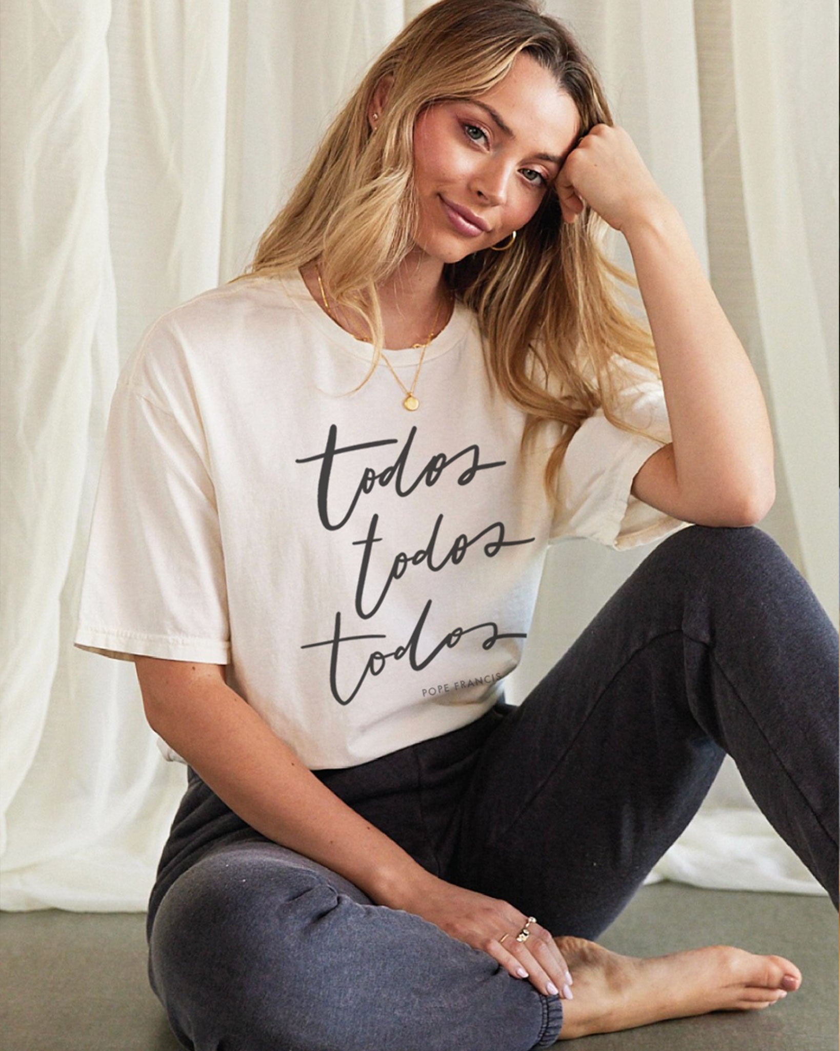 Cream Todos, Todos, Todos Oversized Adult TShirt (PREORDER)