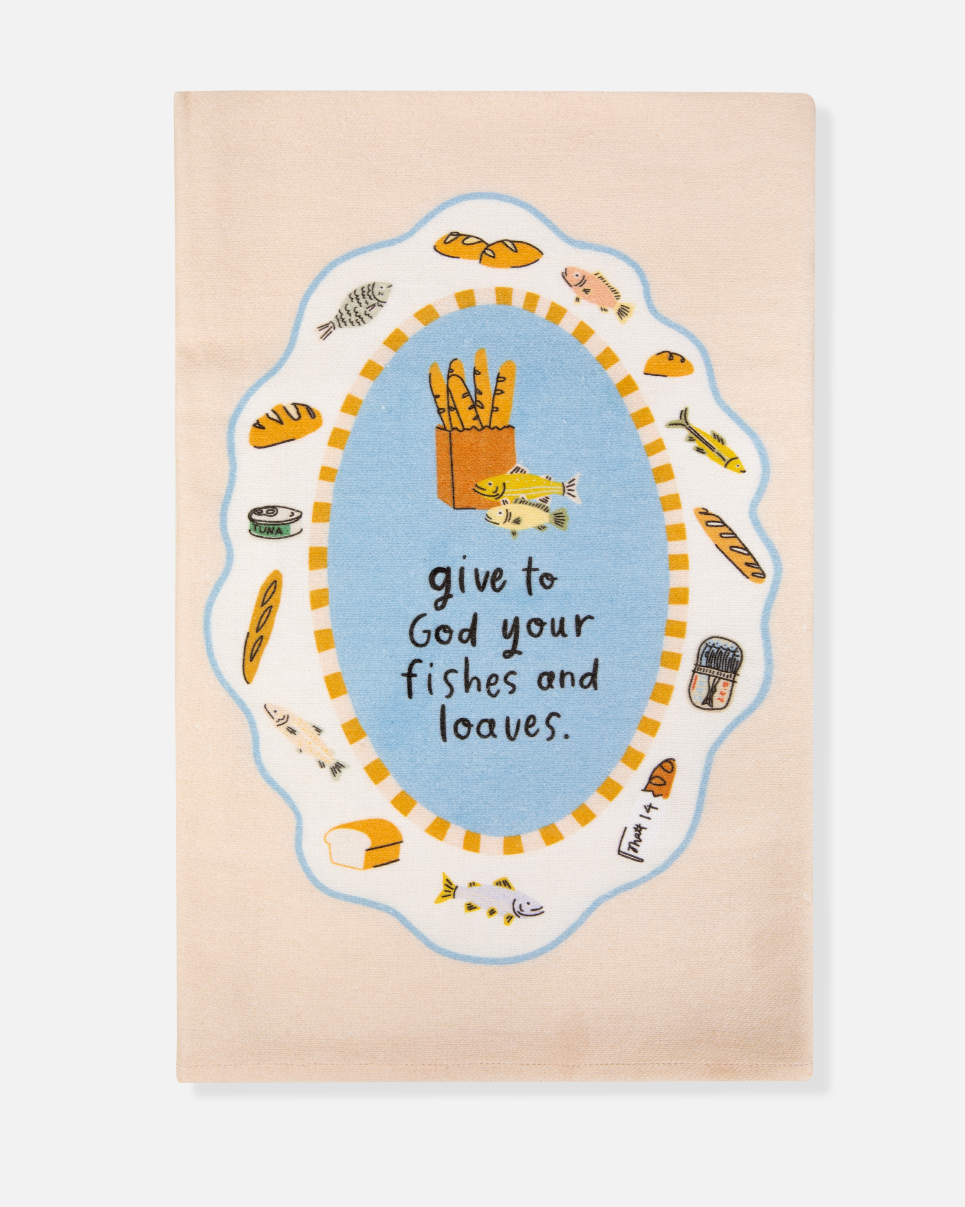 Fishes & Loaves Linen Tea Towel