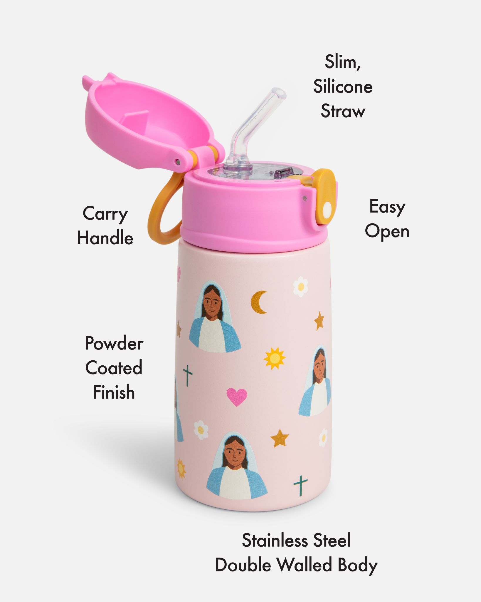 Mary Water Bottle – 13.5oz Stainless Steel