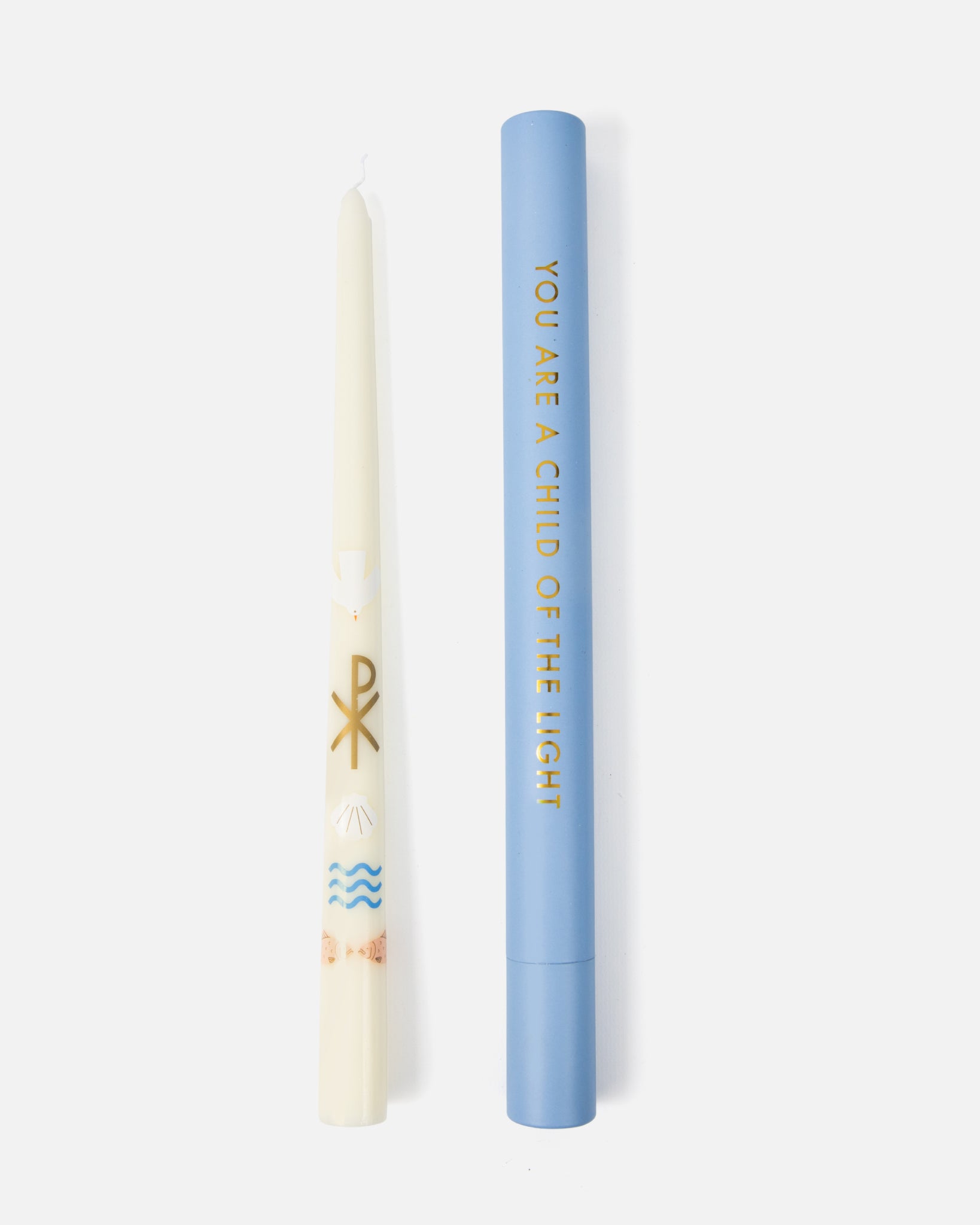 Living Water Baptism Candle (Multicolor)