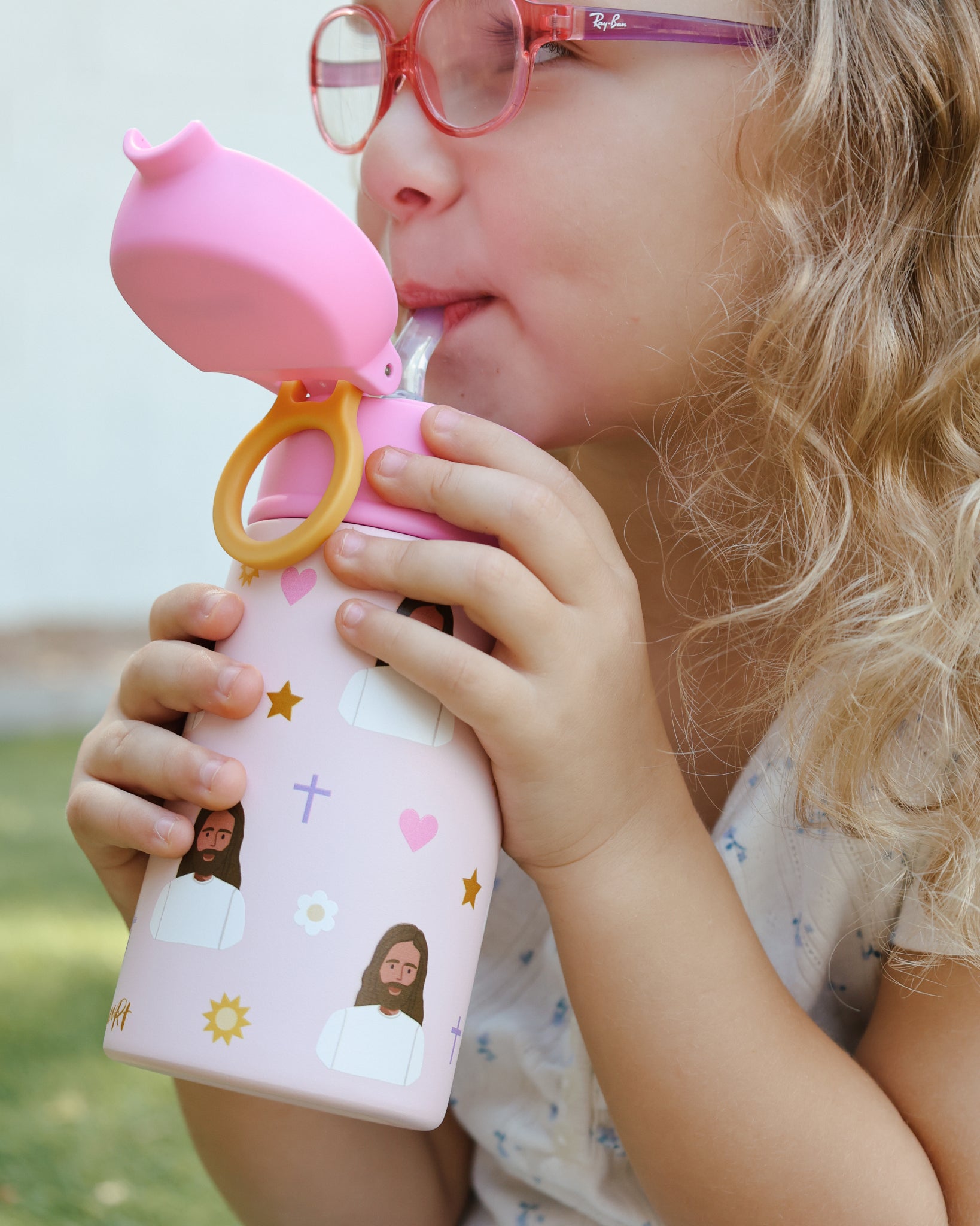 Pink Jesus Water Bottle – 13.5oz Stainless Steel