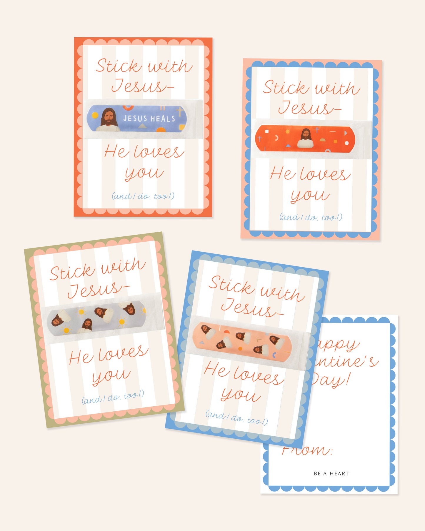 Stick with Jesus Printable Valentine Cards