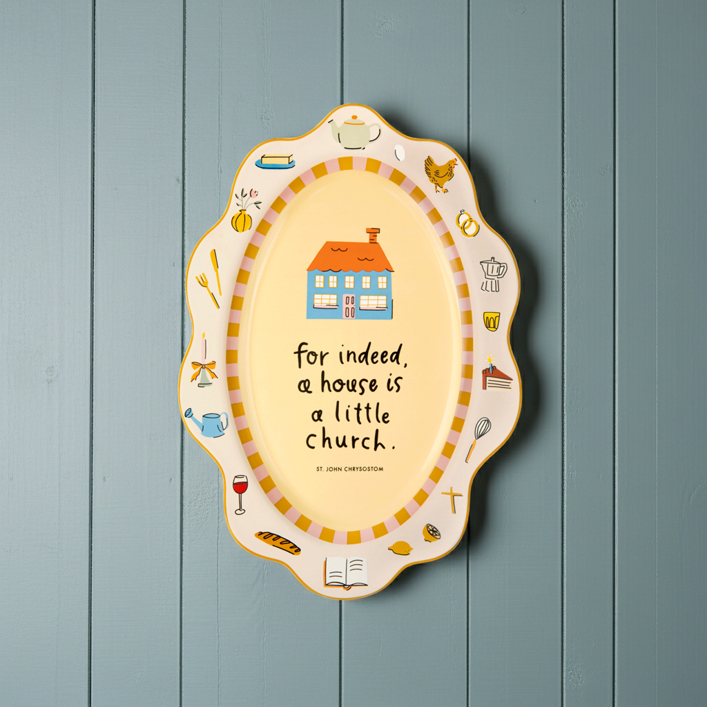 A House is a Little Church Platter