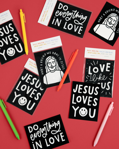 Be A Heart Love Like Jesus Valentine Fuzzy Coloring Cards