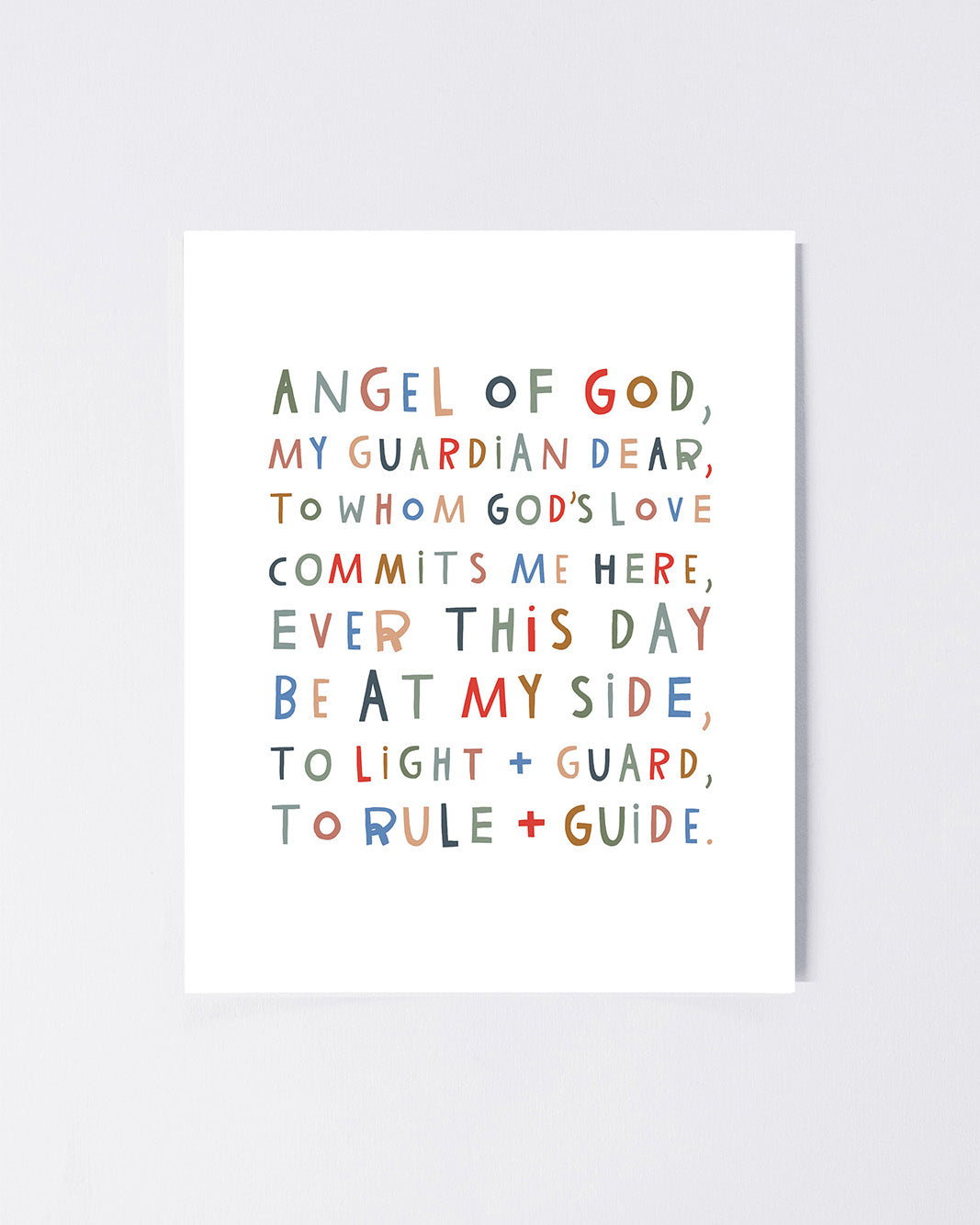 guardian angel prayer printable