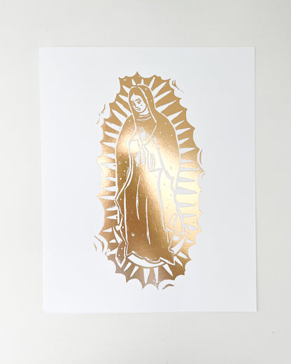 Our Lady of Guadalupe 8x10 Gold Leaf Print