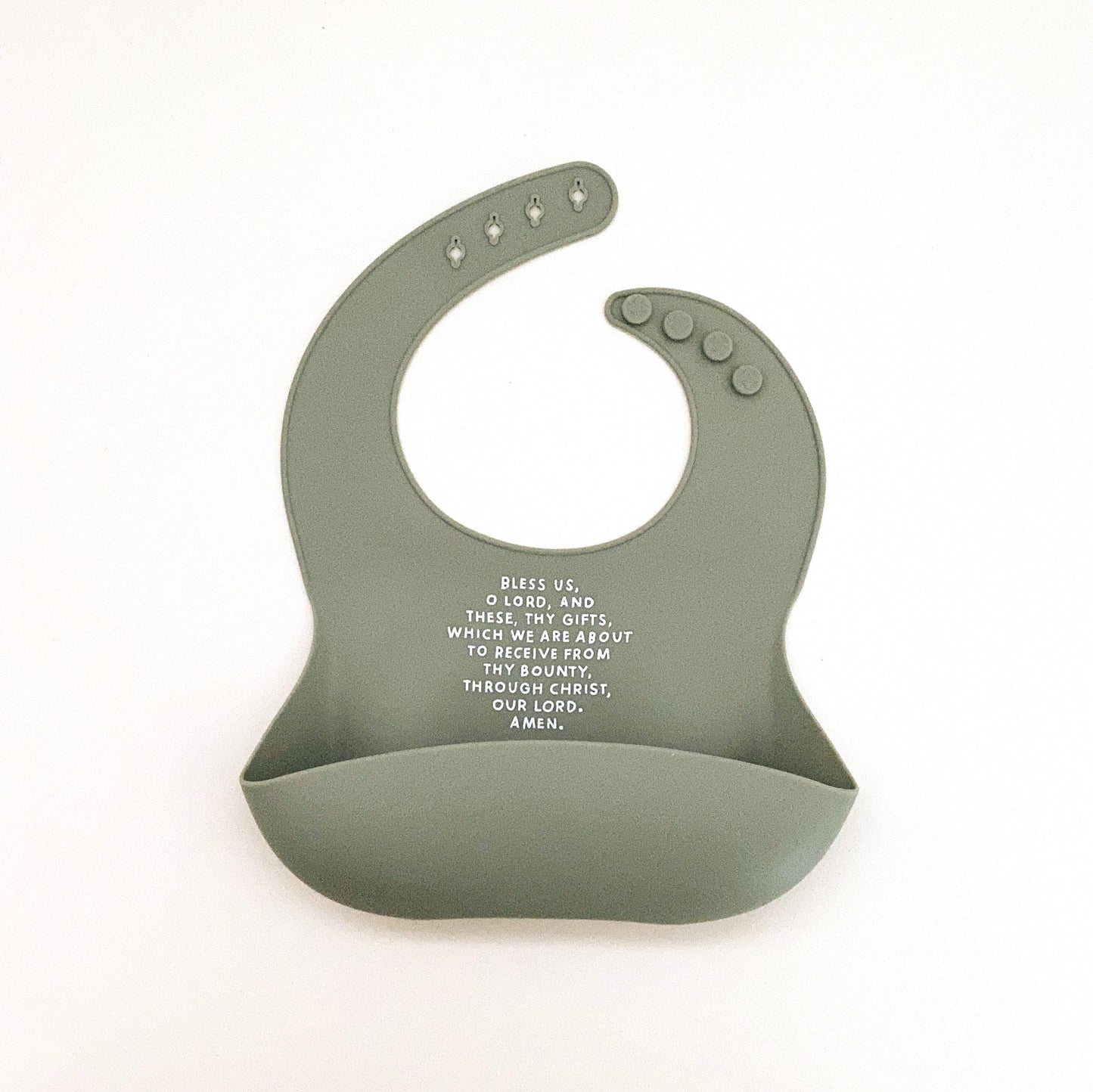 alt="Meal blessing bib baptism gift for baby"