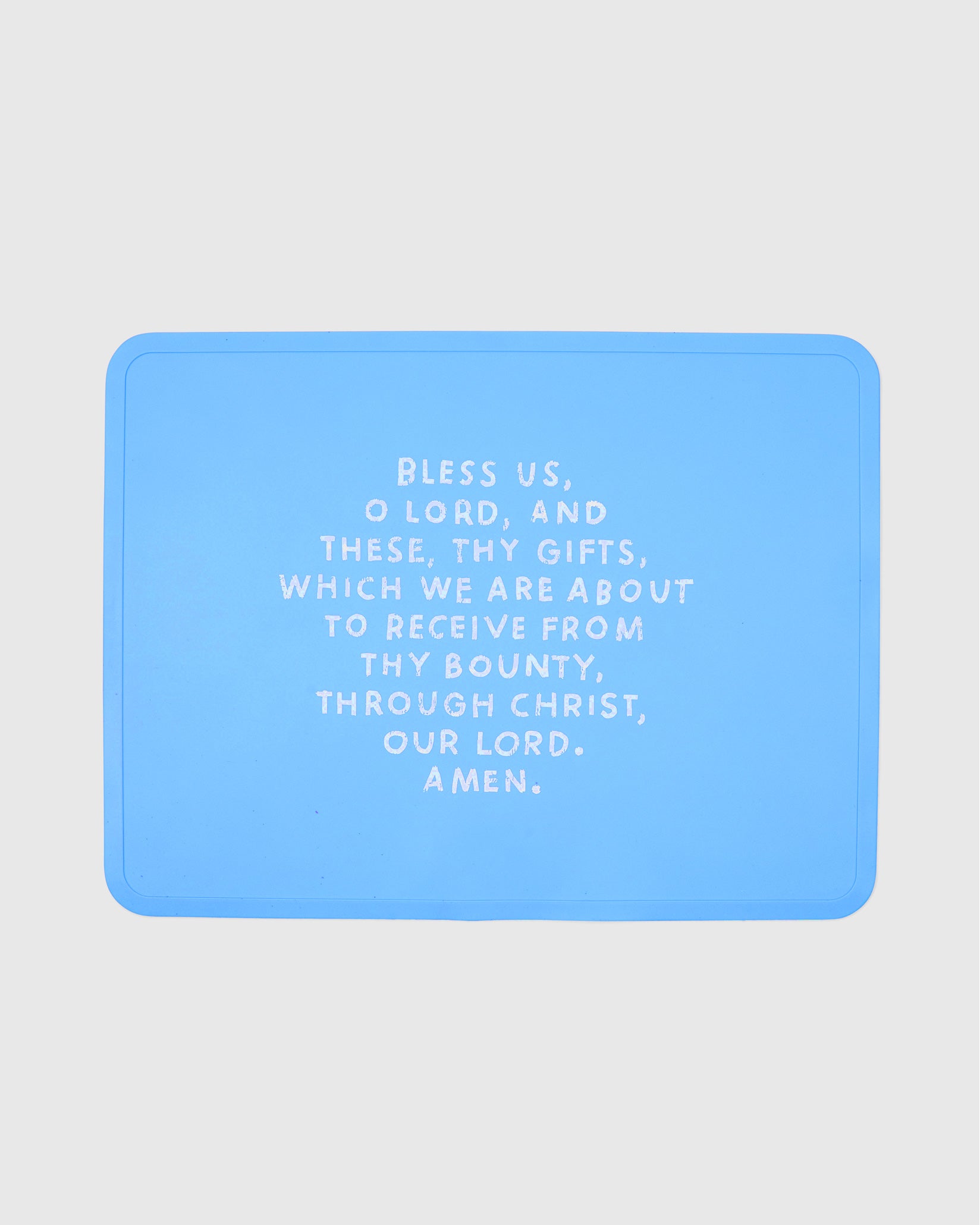 Meal Blessing Silicone Placemat Cornflower Blue