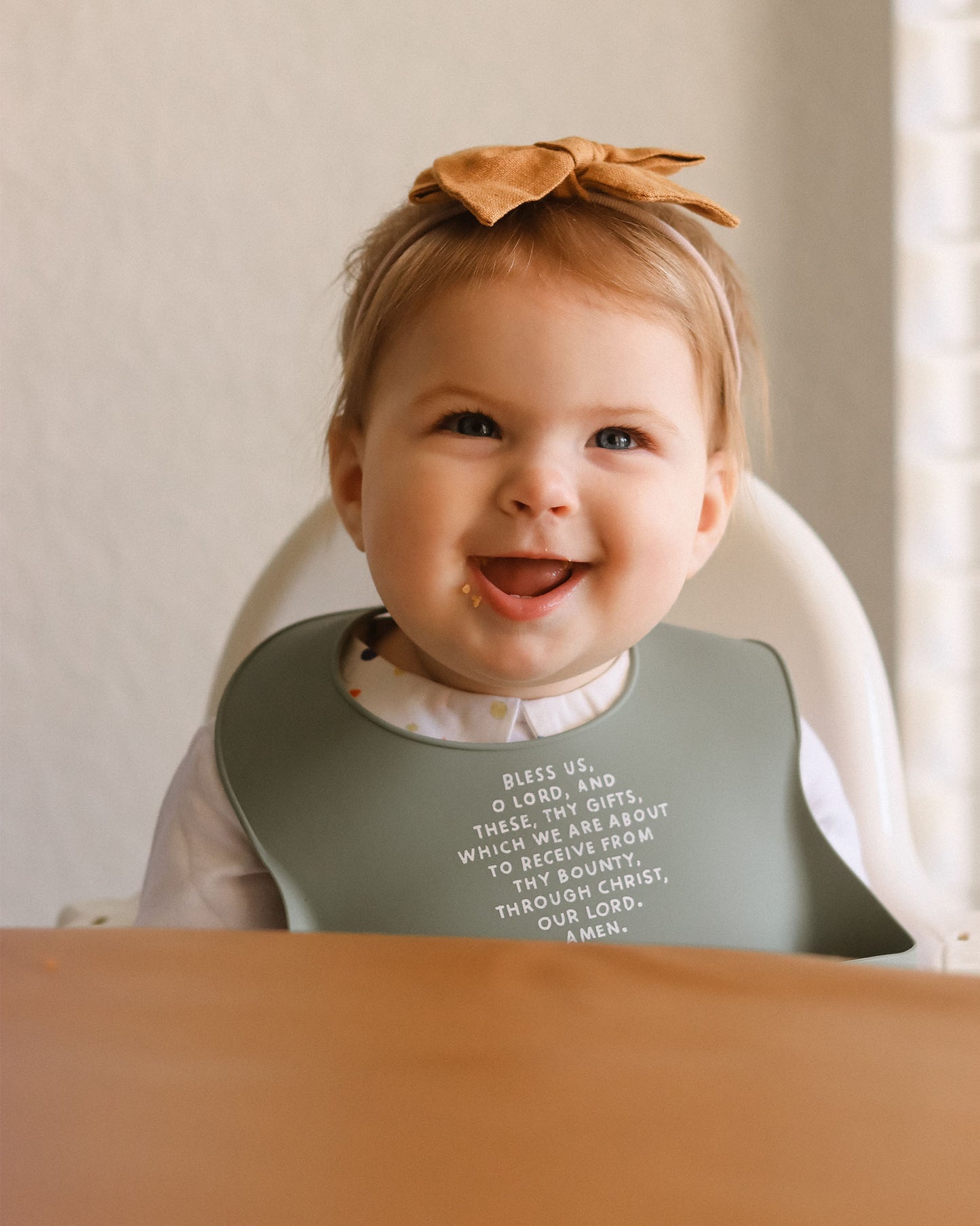 alt="Meal Blessing Bib for Baby" 