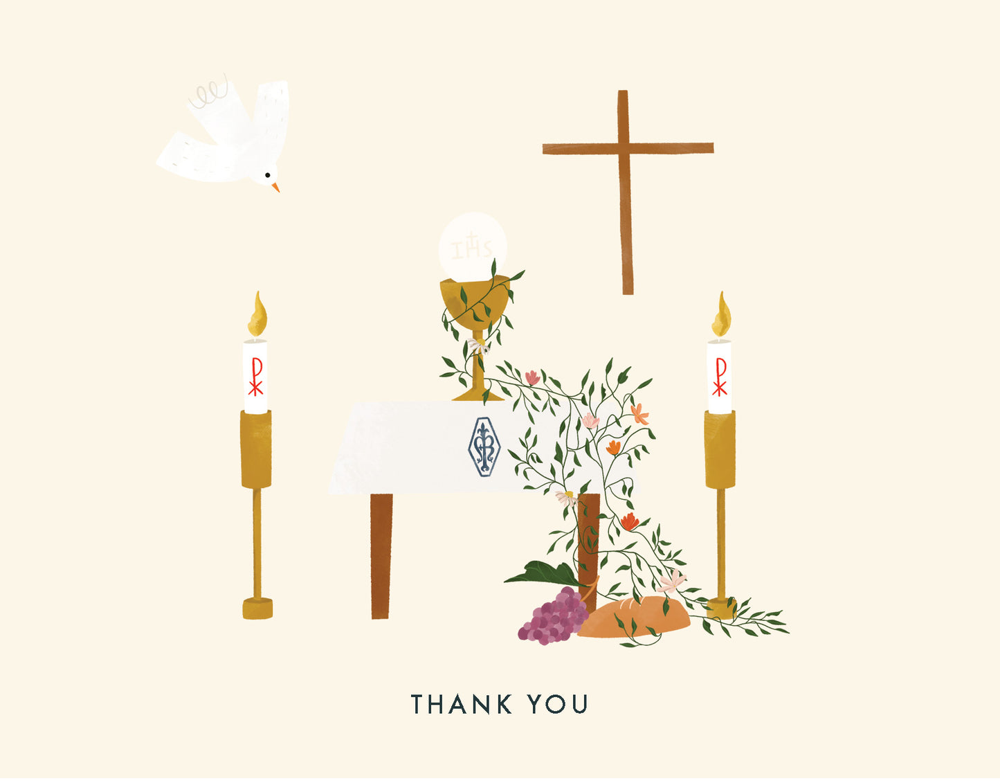 alt="First Communion Thank You Card Digital Download"