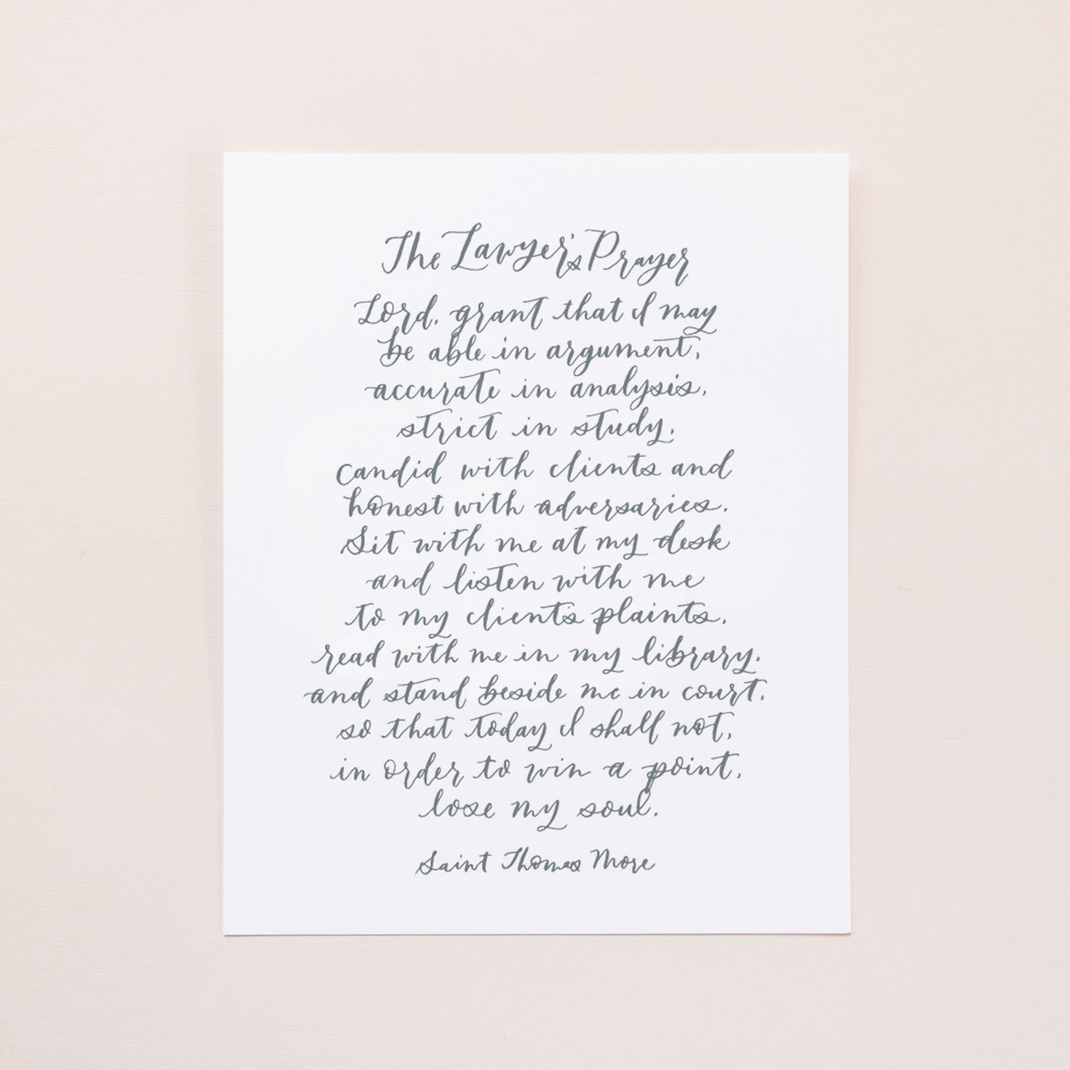 The Lawyers Prayer 8x10 Digital Download \u2013 Be A Heart