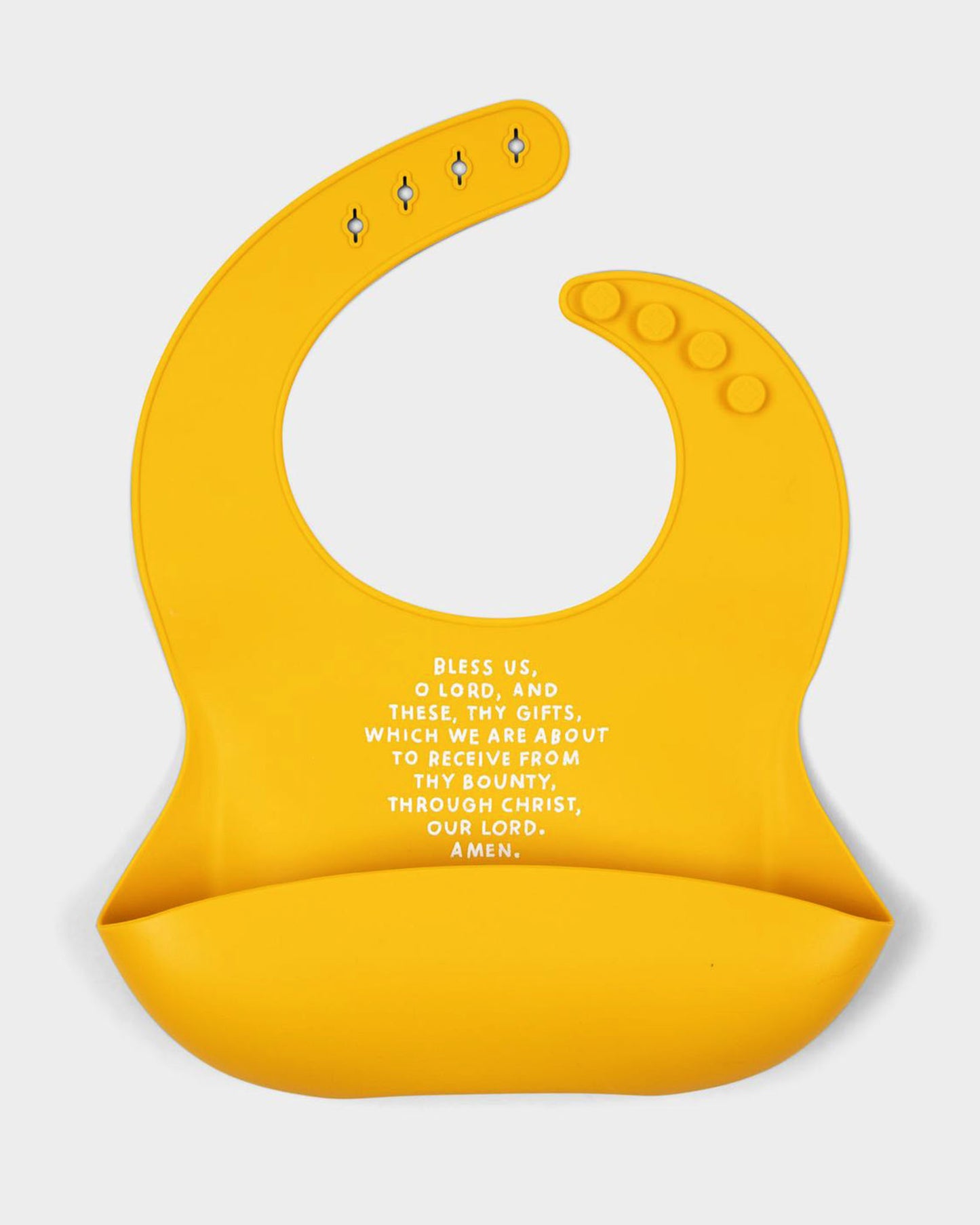 Meal Blessing Silicone Bib Mustard Yellow